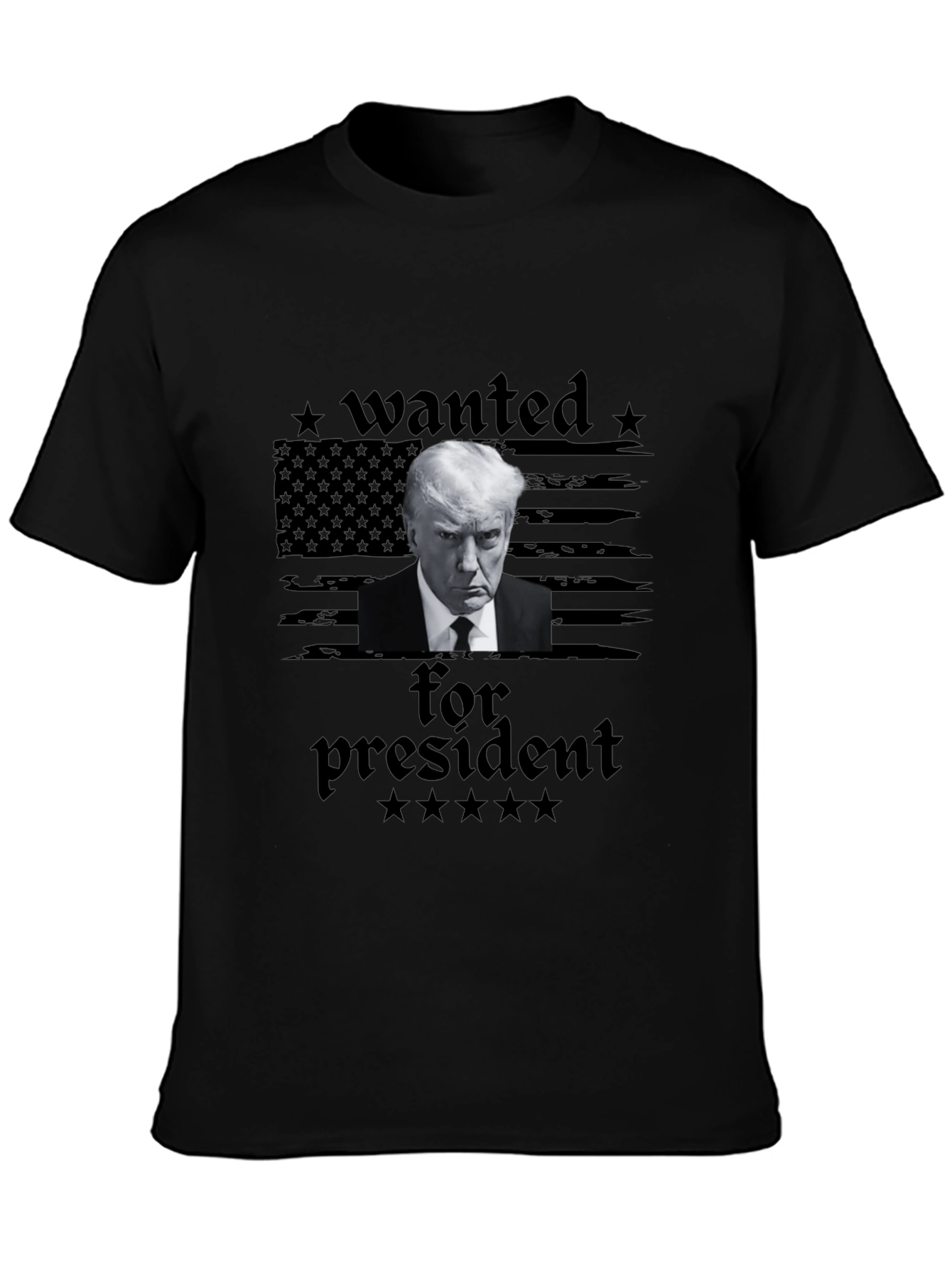 Wanted for President Black T-Shirt