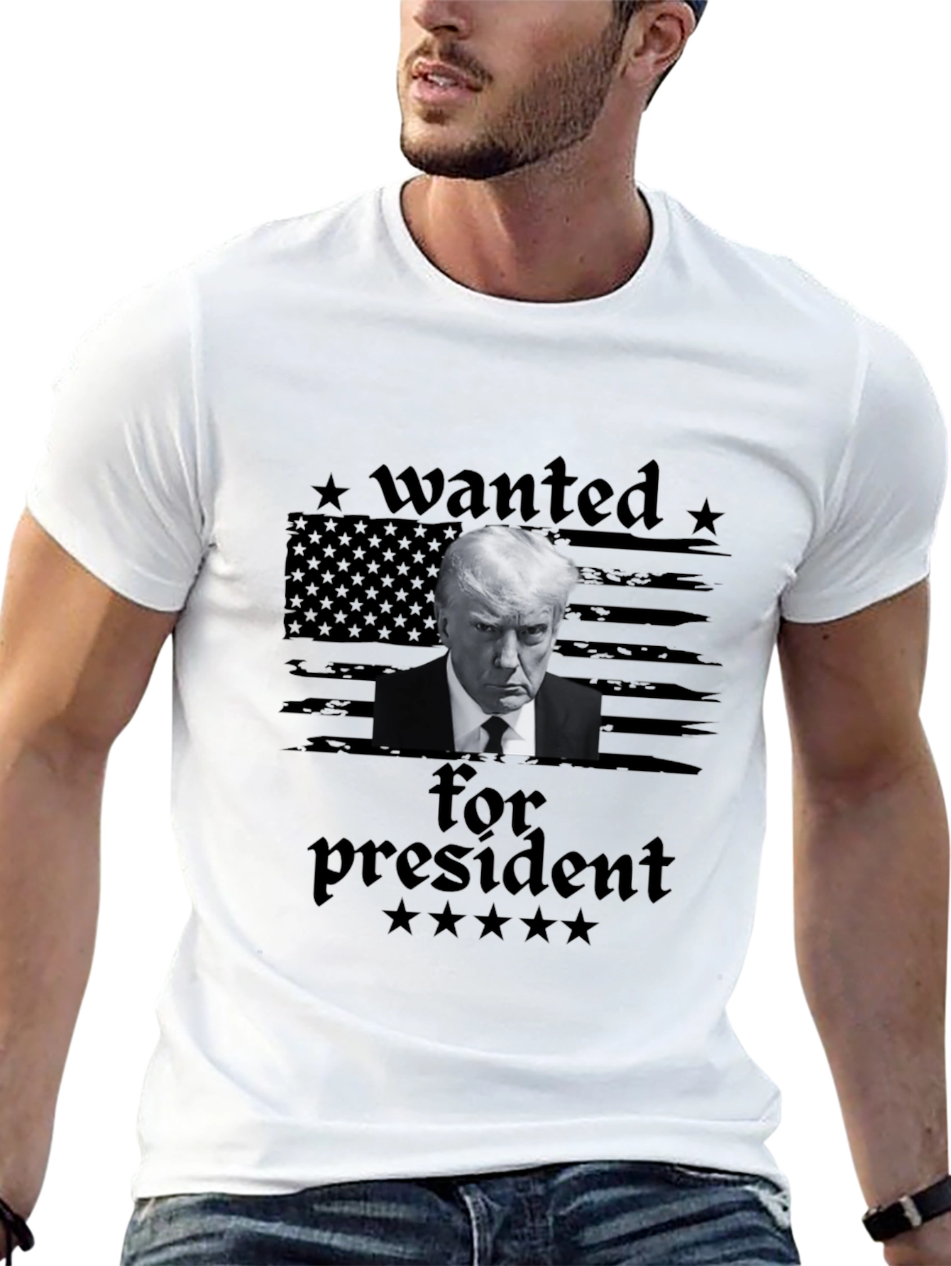 Wanted for President Black T-Shirt