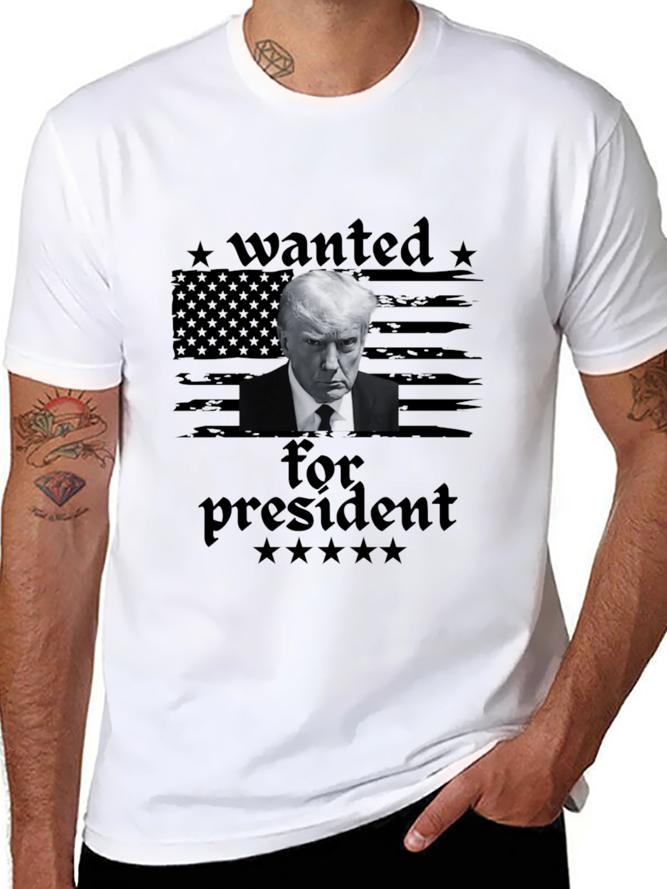 Wanted for President Black T-Shirt