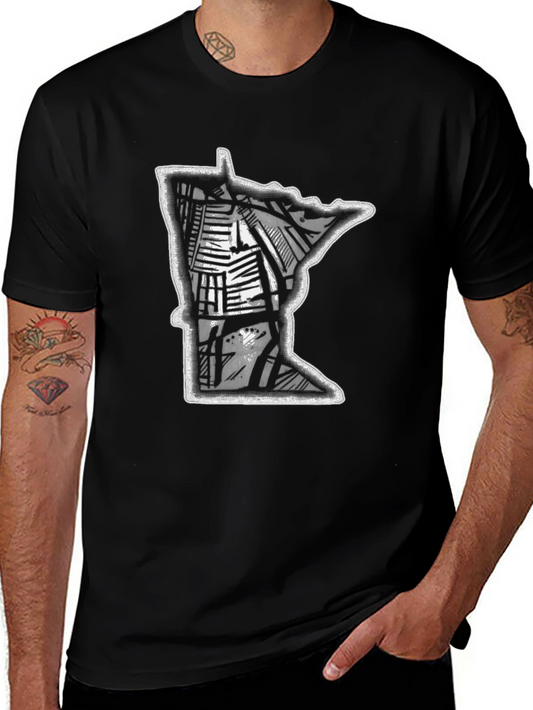Minnesota State Graphic T-Shirt - Black