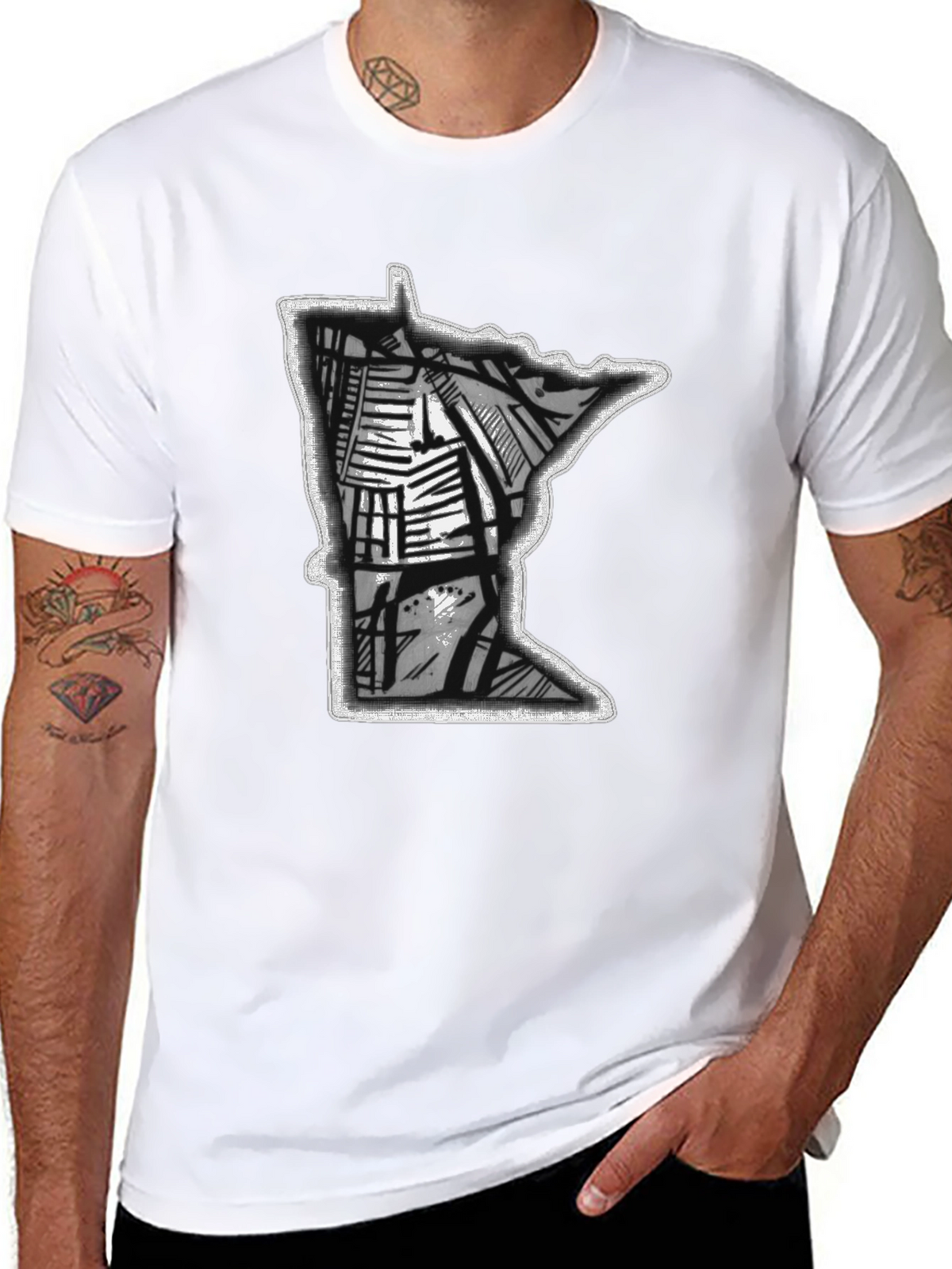 Minnesota State Graphic T-Shirt - Black