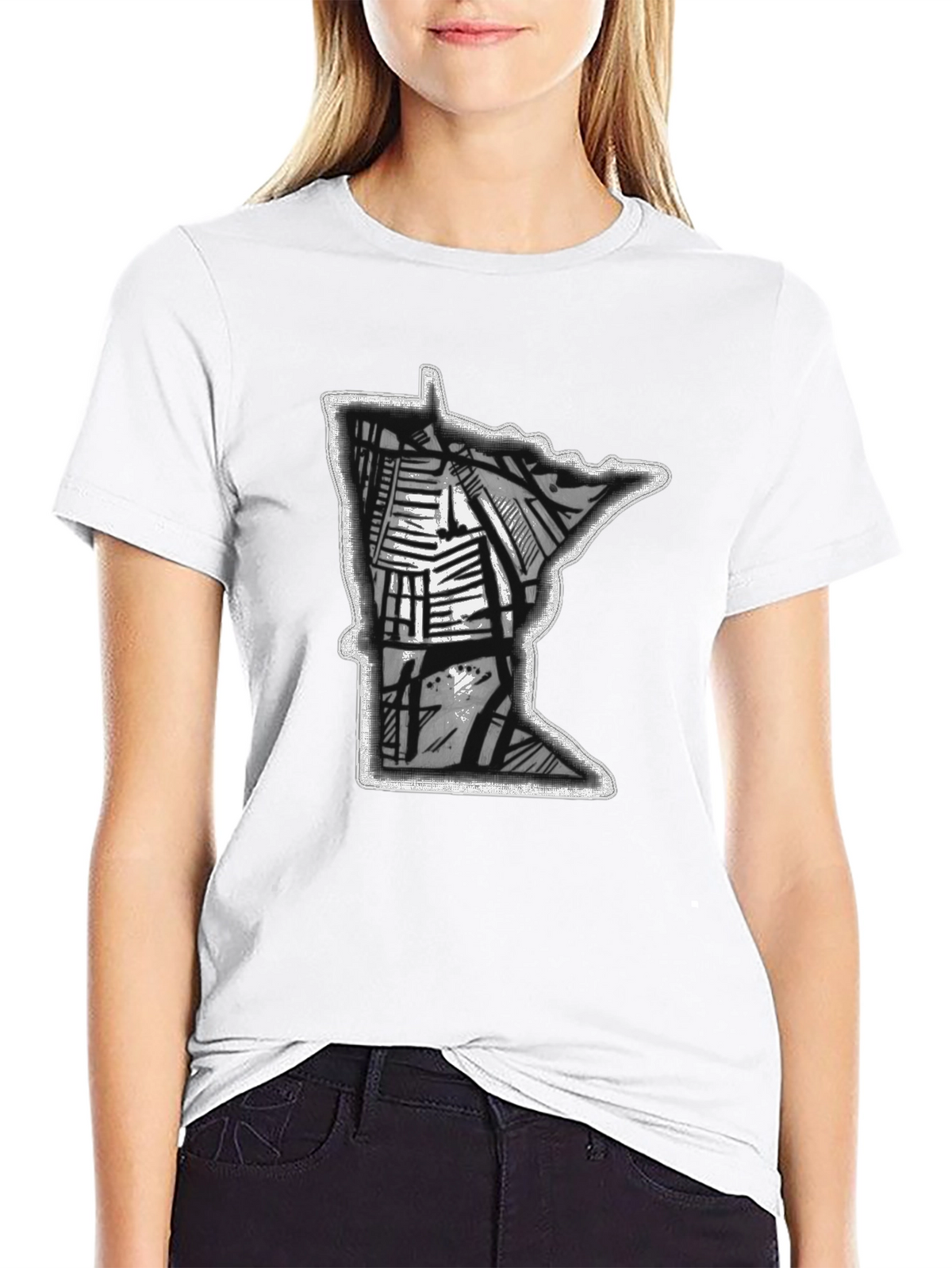 Minnesota State Graphic T-Shirt - Black