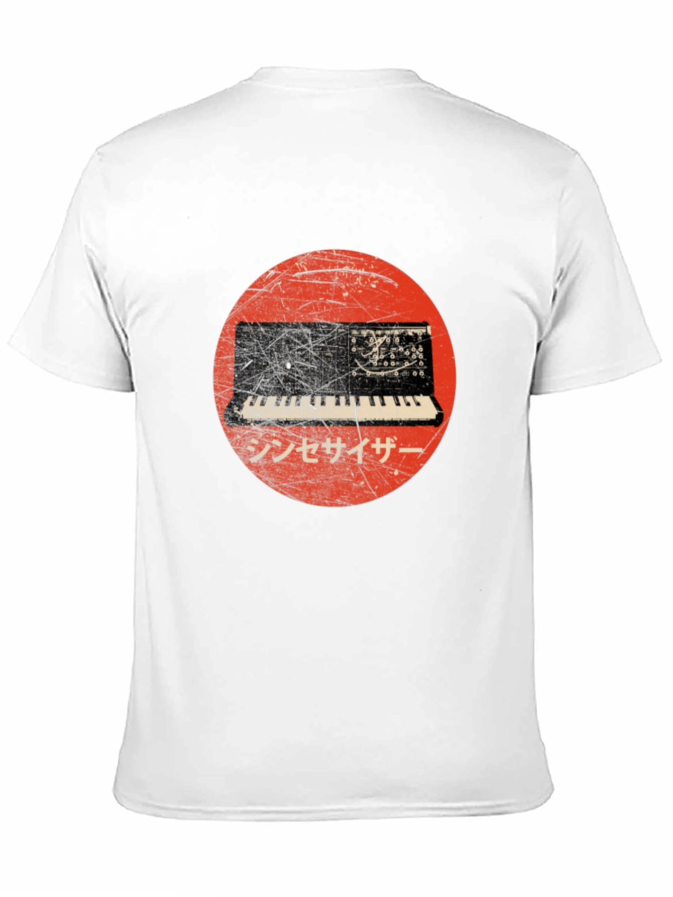 Synthwave Japanese Circle T-Shirt - Black