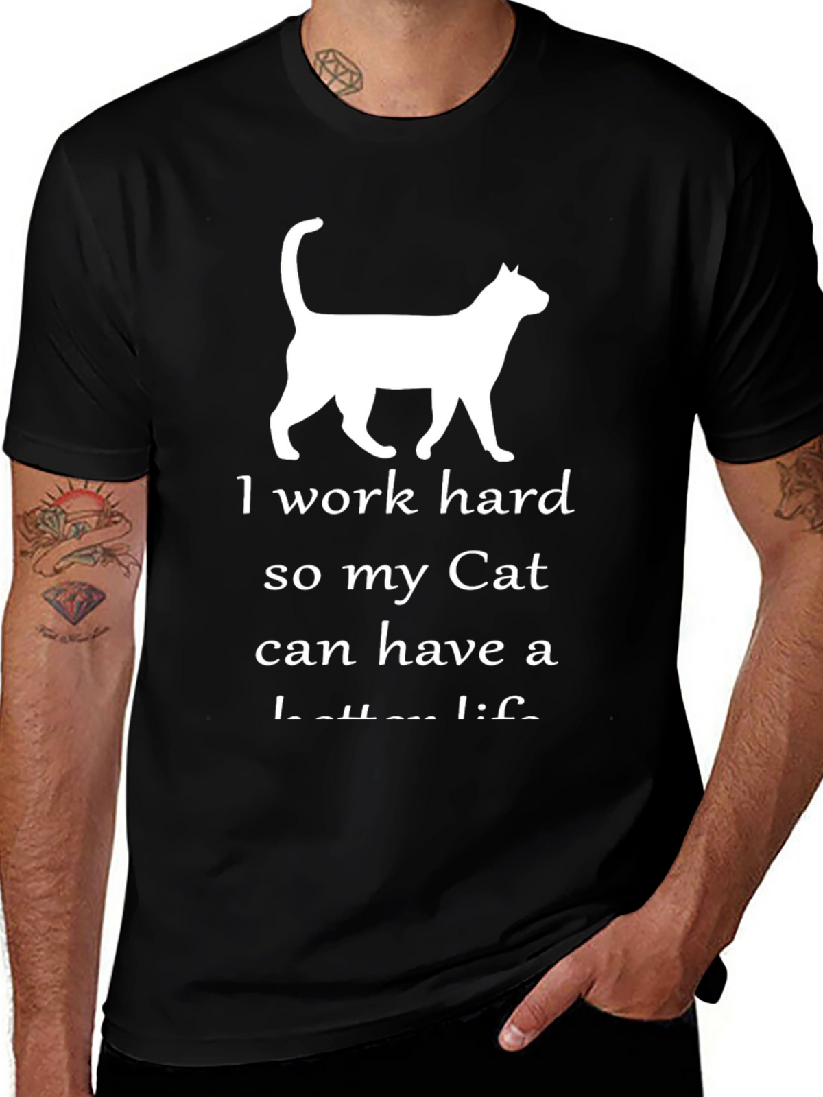 I Work Hard for My Cat T-Shirt