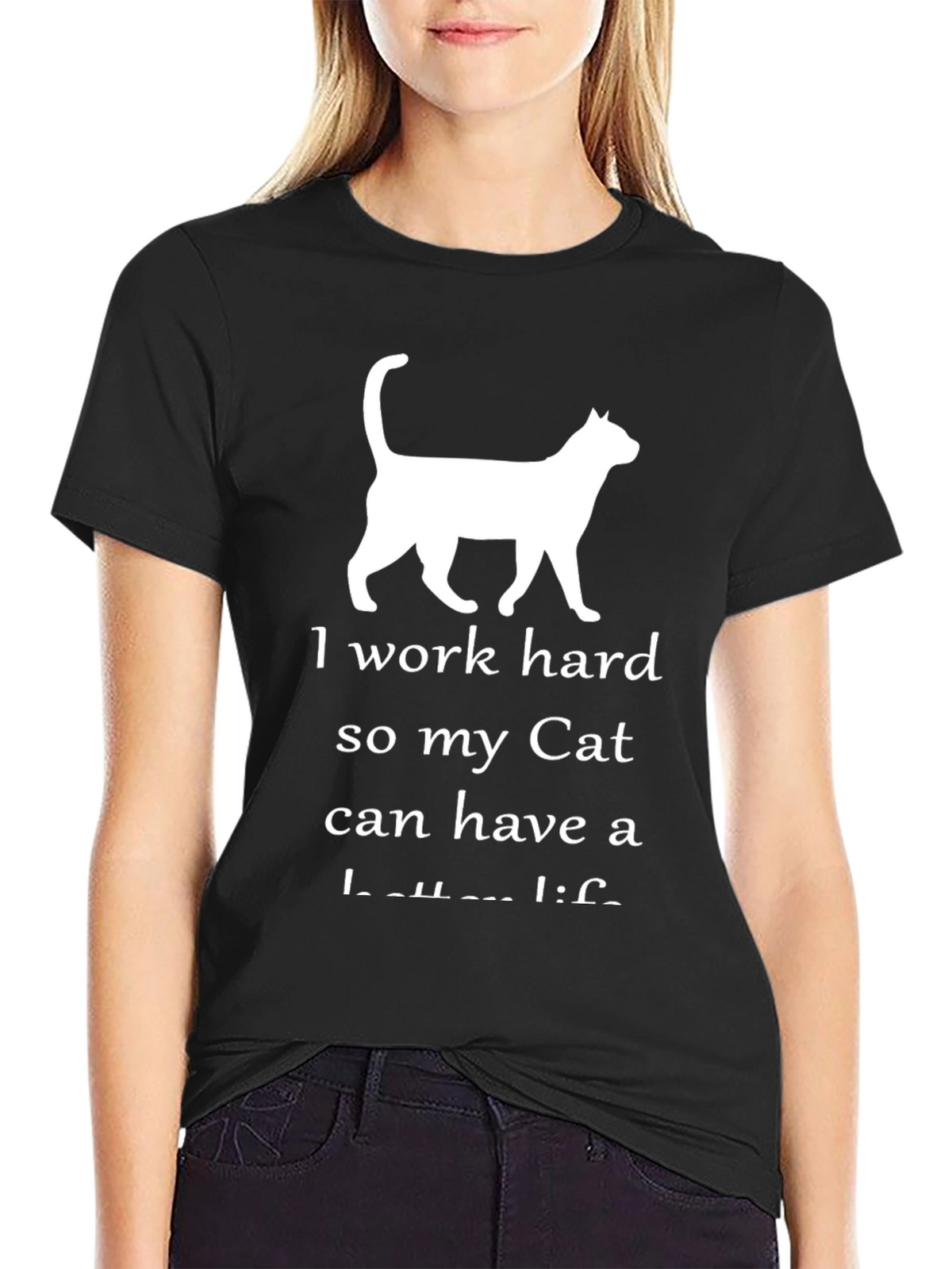 I Work Hard for My Cat T-Shirt