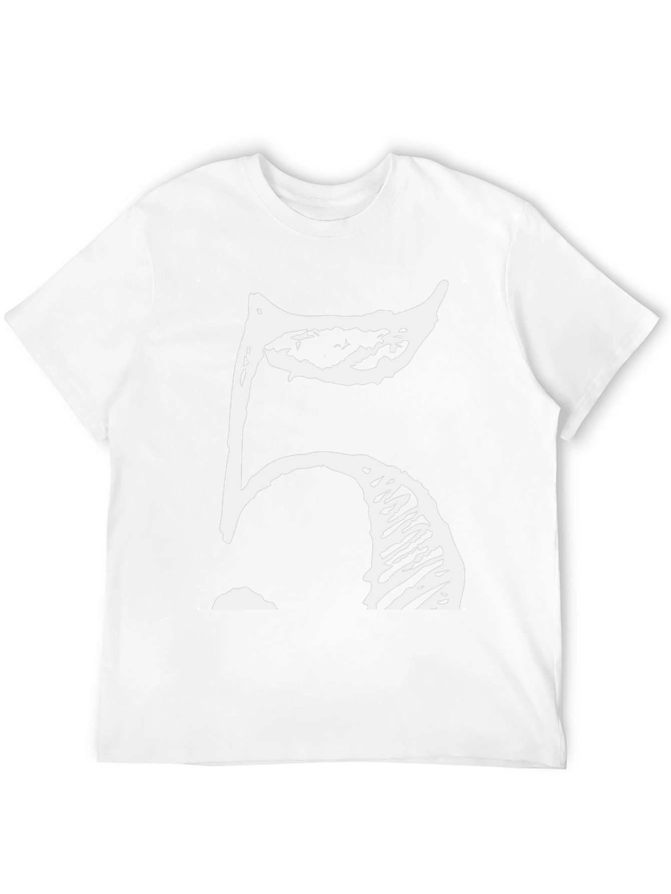 Abstract Number 5 Graphic Tee - Black Cotton Blend