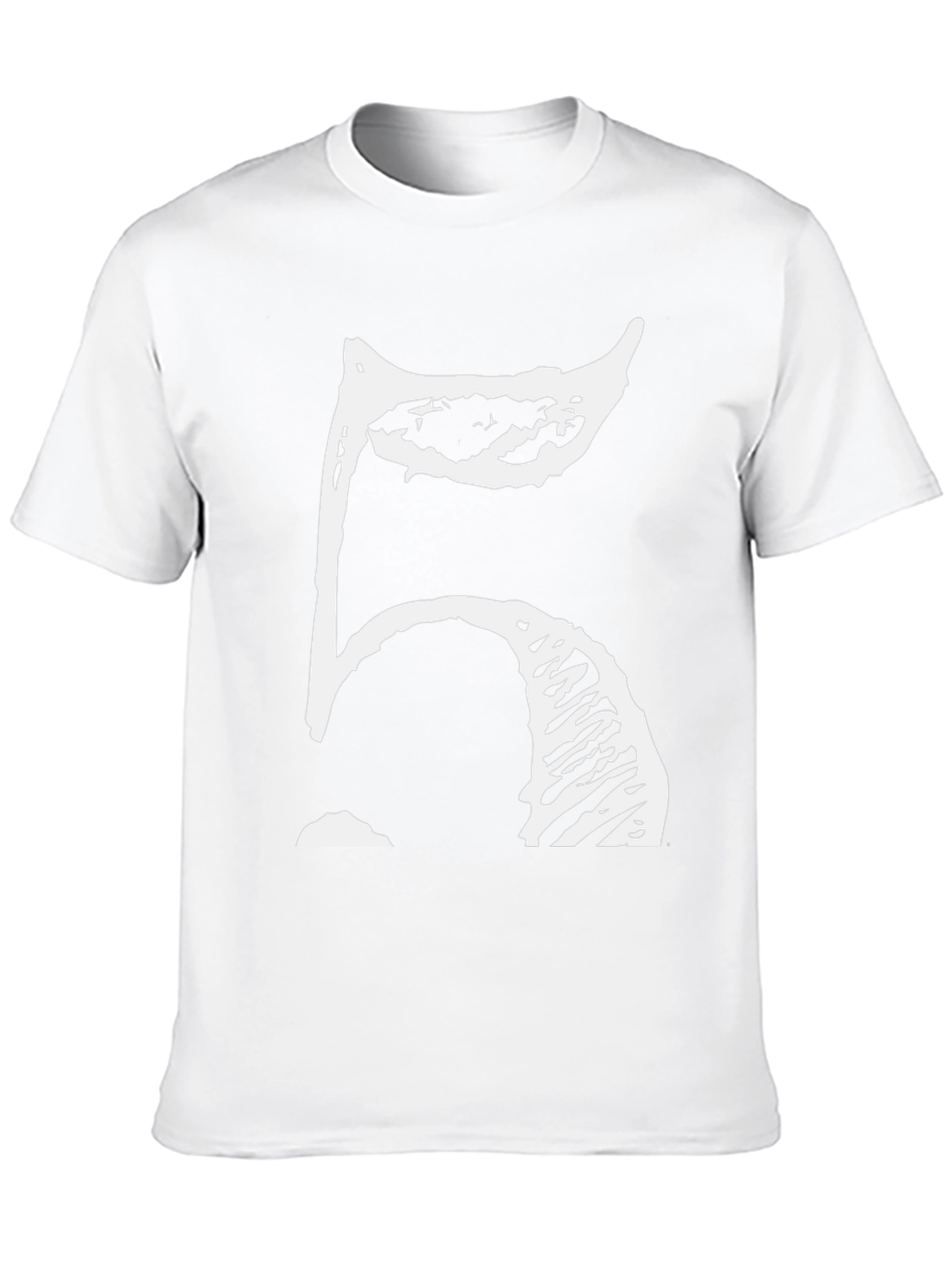 Abstract Number 5 Graphic Tee - Black Cotton Blend