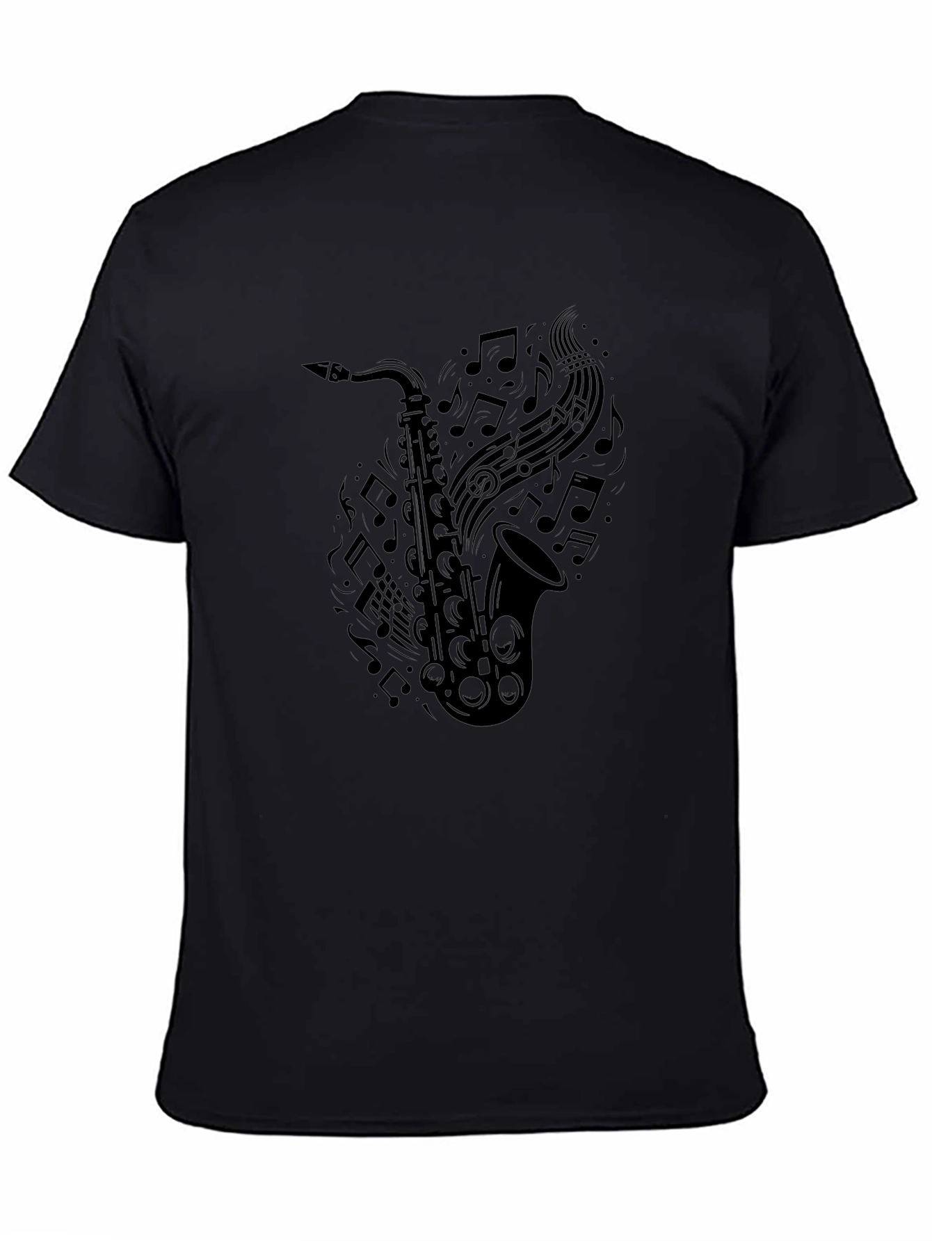 Saxophone Music Notes Graphic Tee