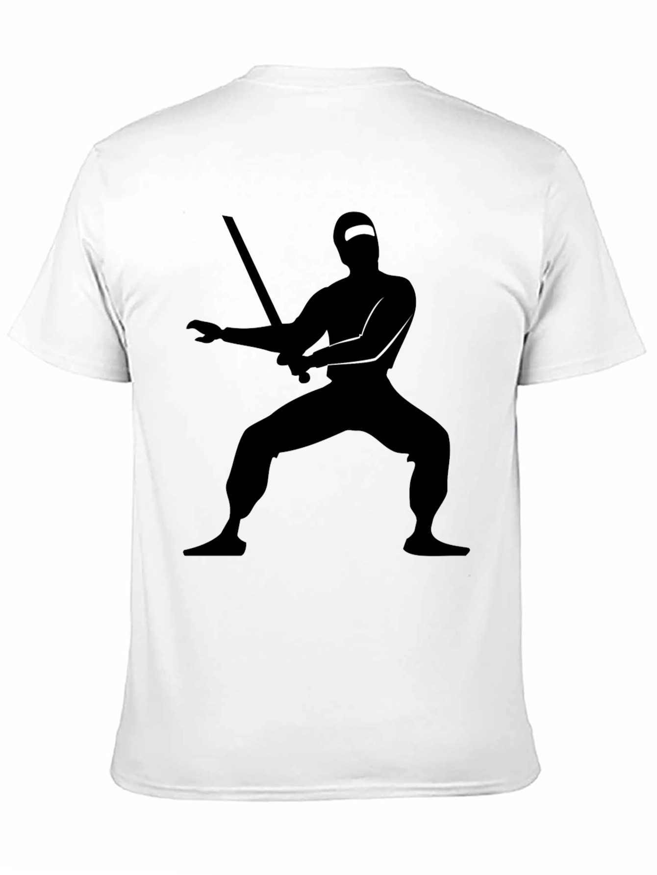 Ninja Silhouette Graphic Black T-Shirt