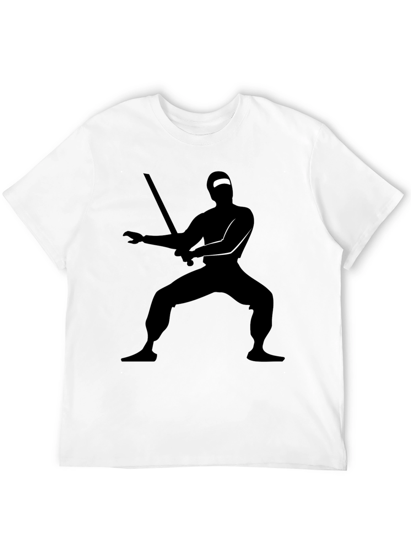 Ninja Silhouette Graphic Black T-Shirt