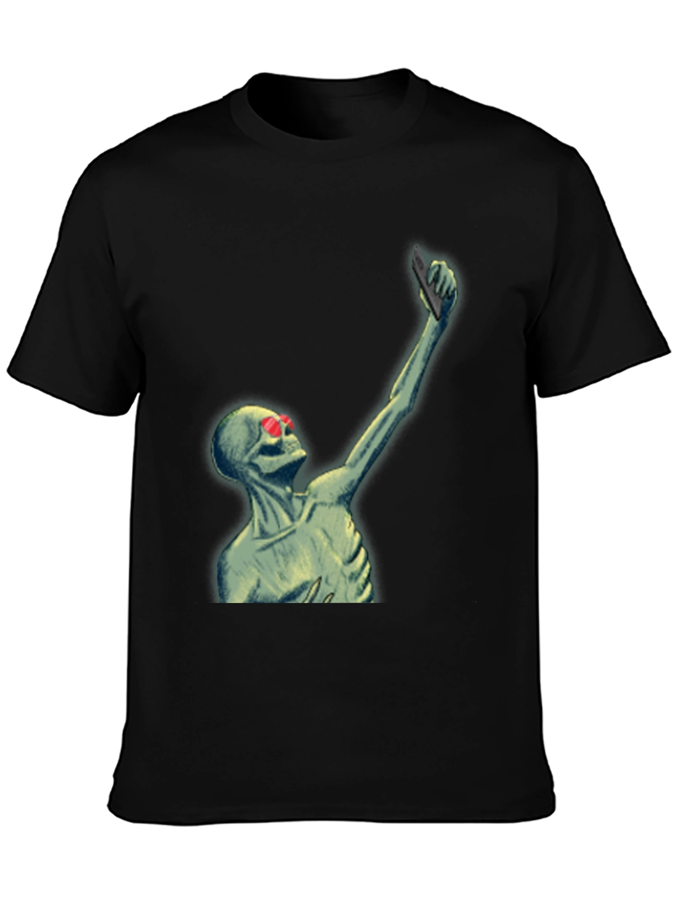 Skeleton Selfie T-Shirt - Funny Graphic Tee