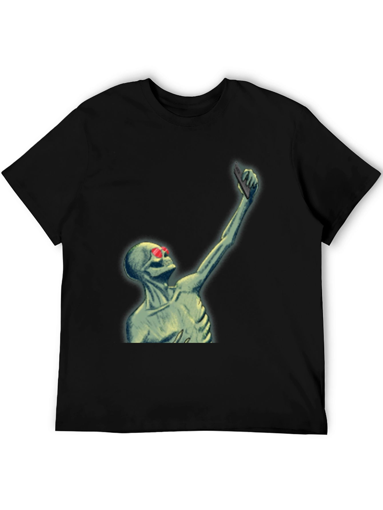 Skeleton Selfie T-Shirt - Funny Graphic Tee