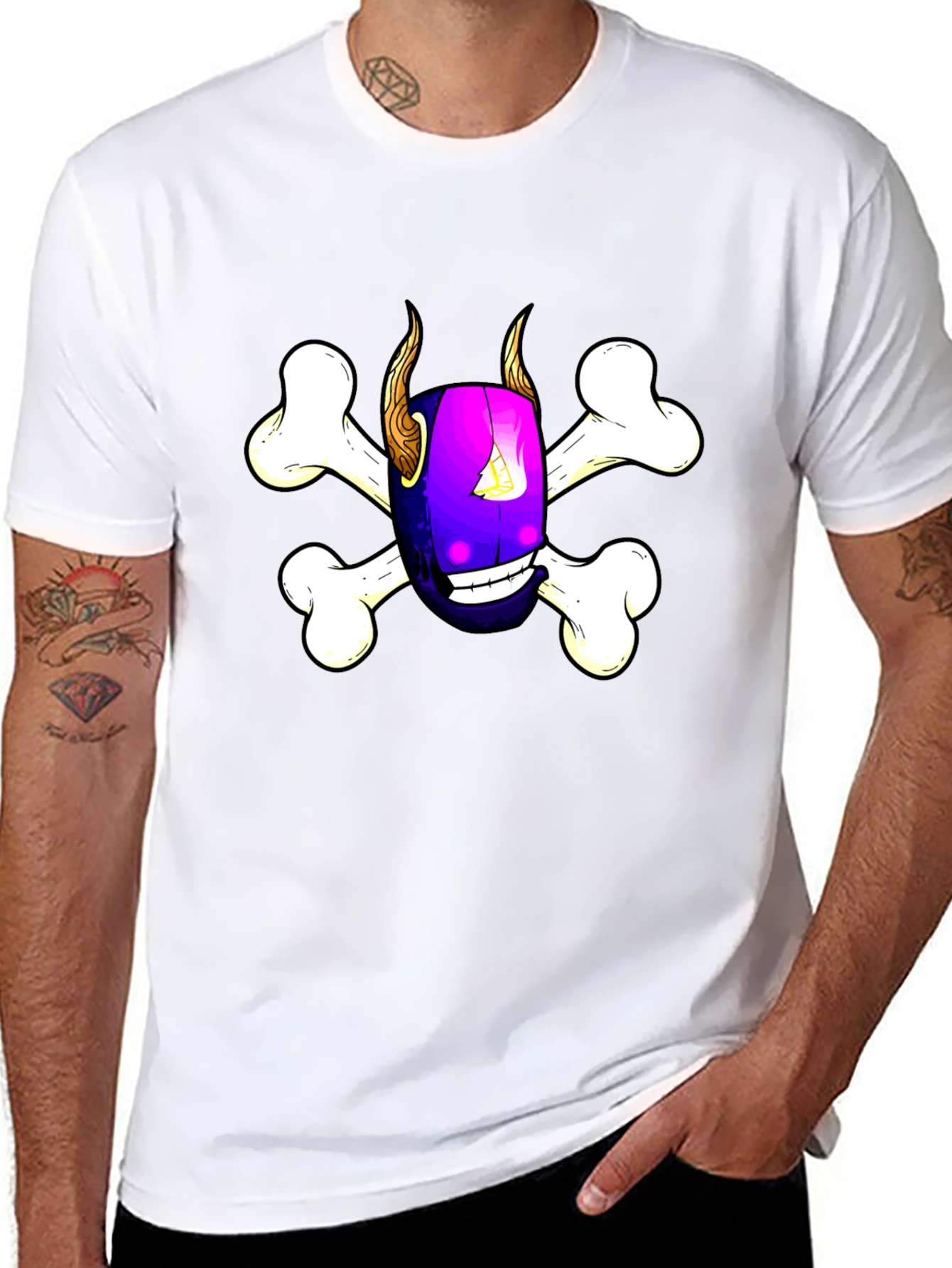 Skull & Bones Graphic Tee - Edgy Style