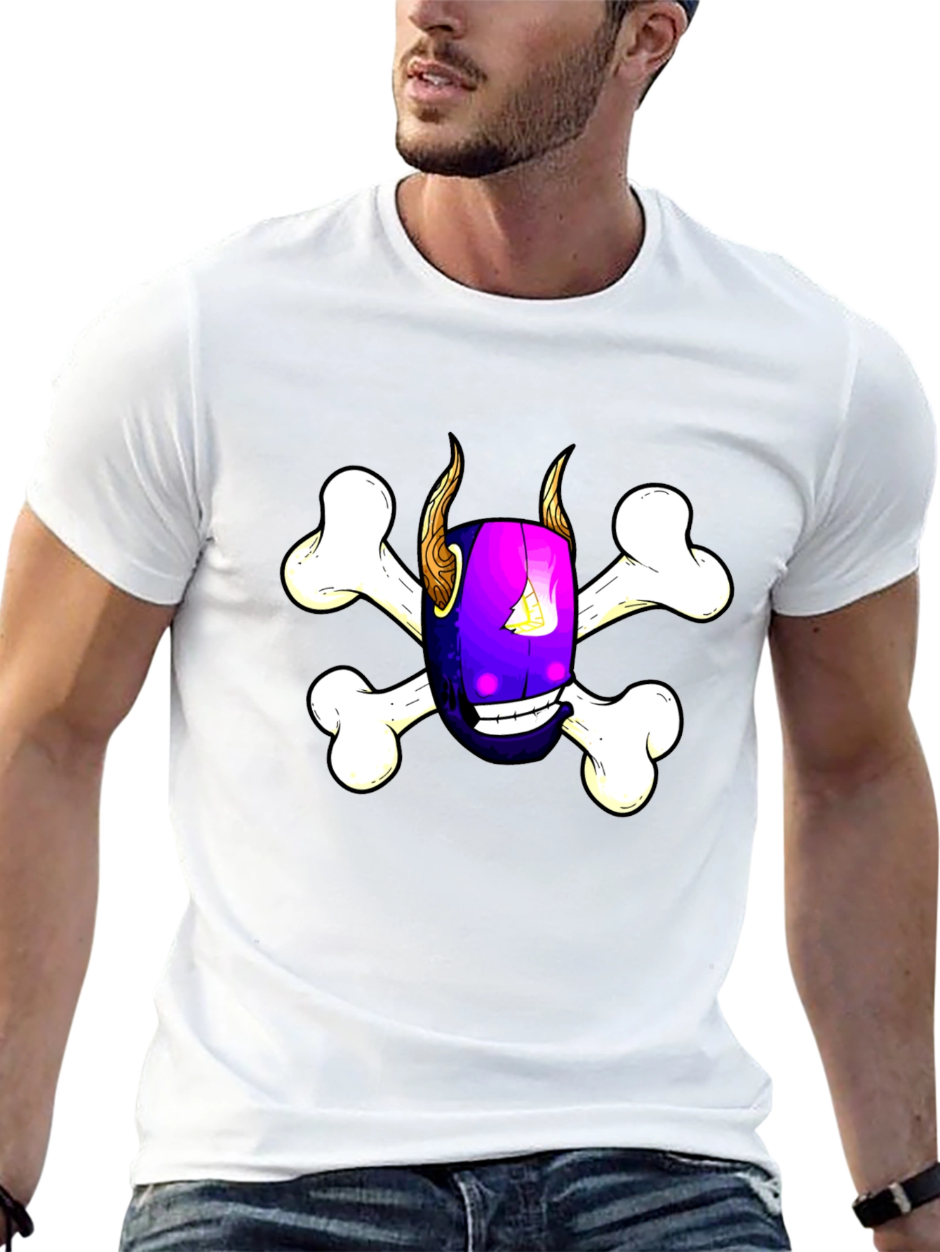 Skull & Bones Graphic Tee - Edgy Style