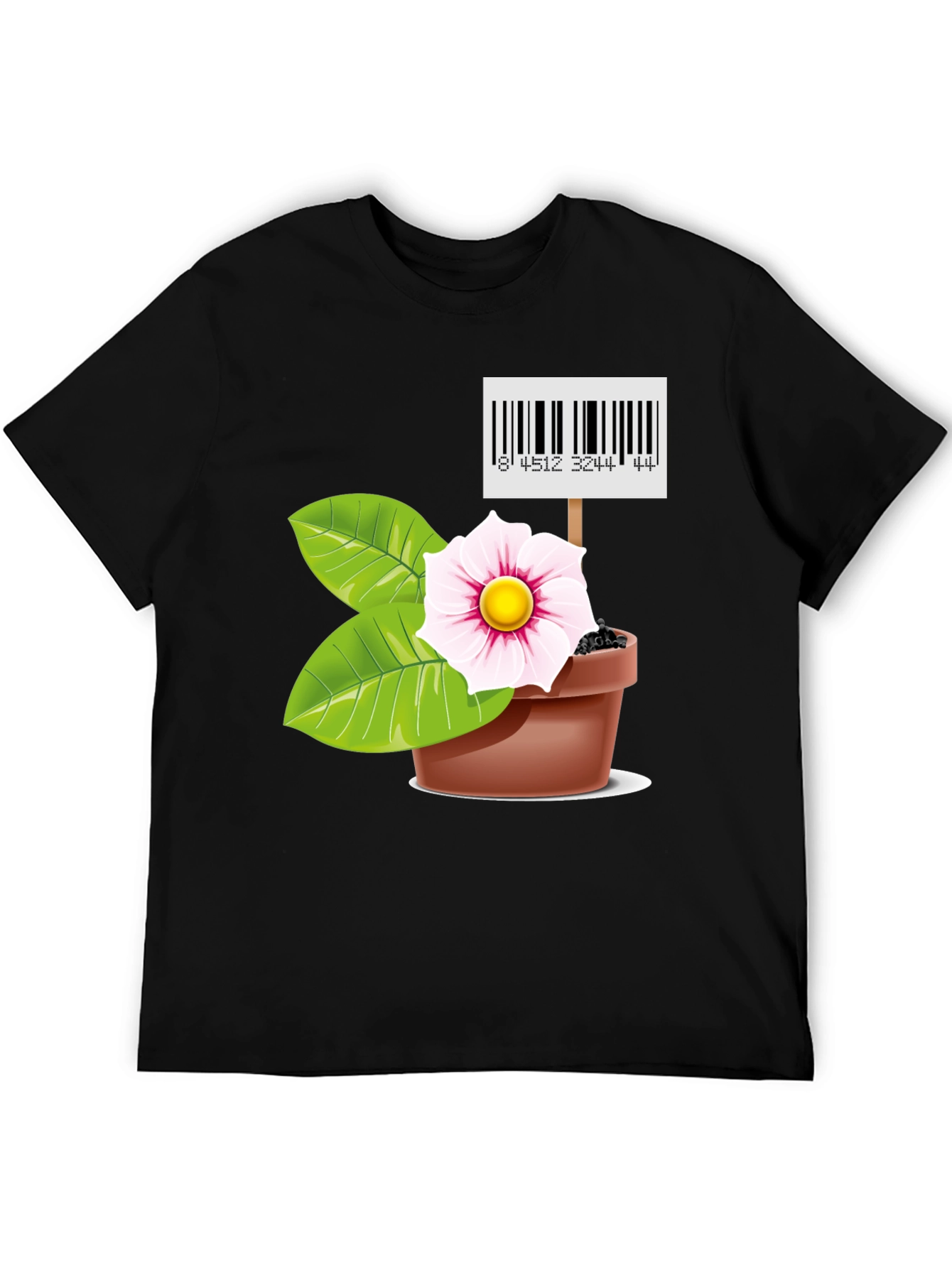 Unique Flower Pot Graphic T-Shirt
