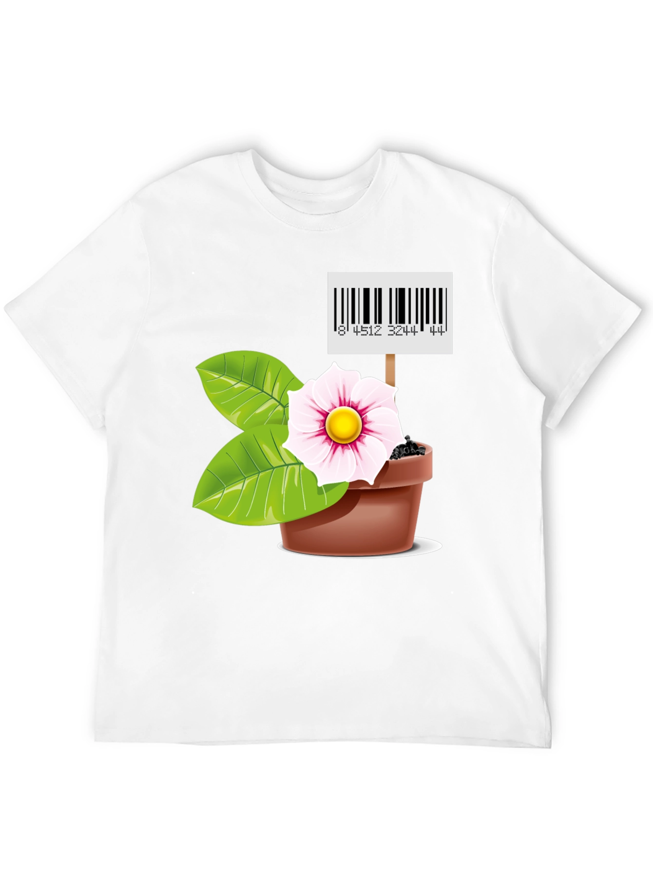 Unique Flower Pot Graphic T-Shirt