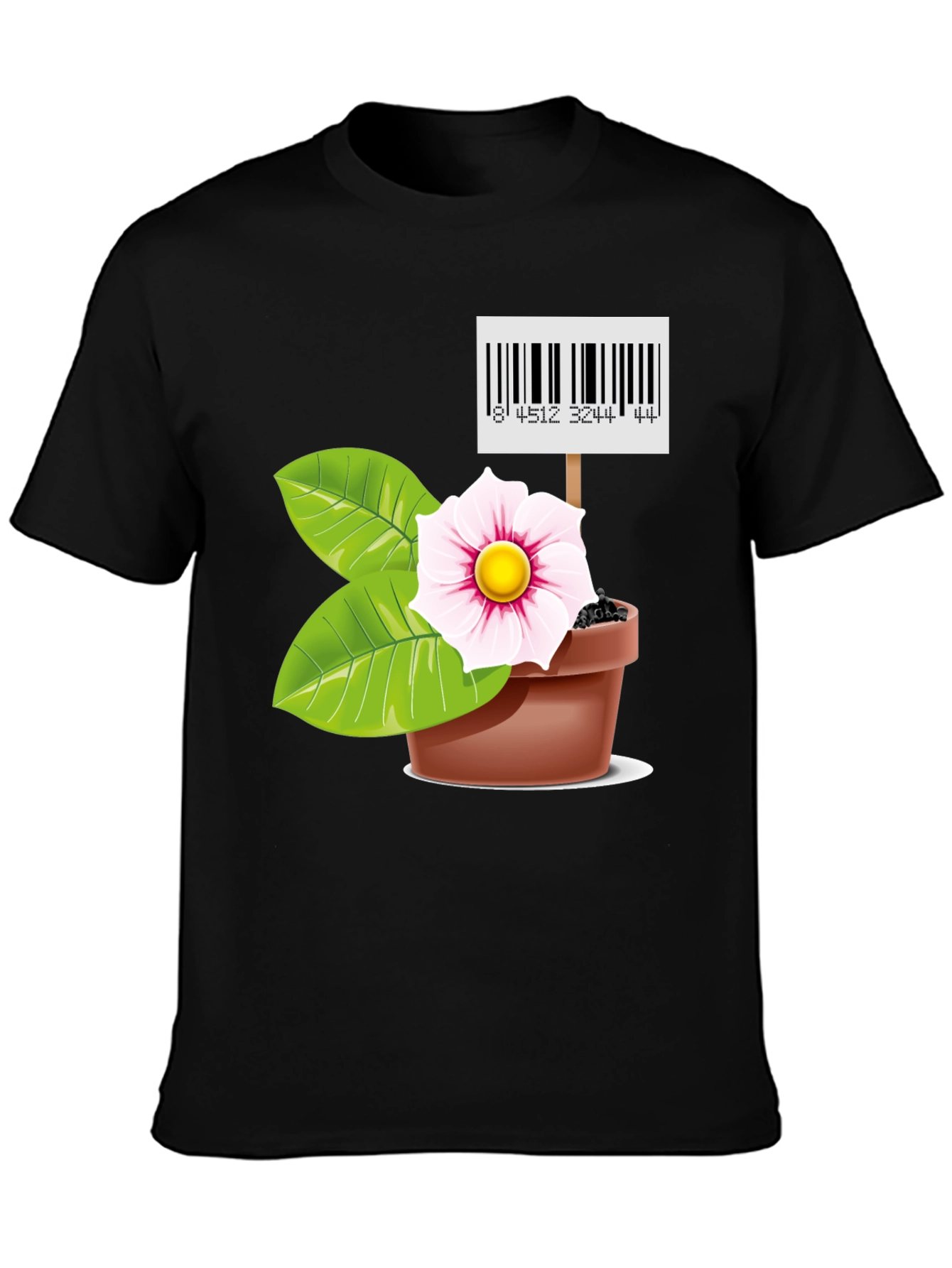 Unique Flower Pot Graphic T-Shirt