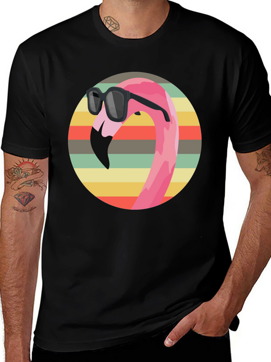 Cool Flamingo Graphic Tee - Retro Style