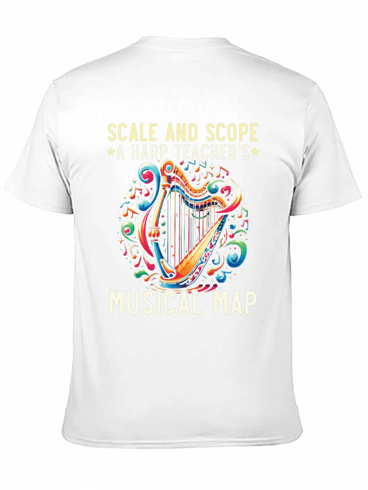 Harp Teachers Musical Map Graphic Tee
