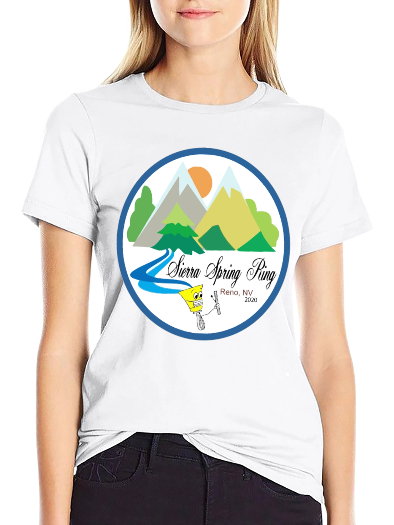 Sierra Spring Ring Reno NV Black T-Shirt