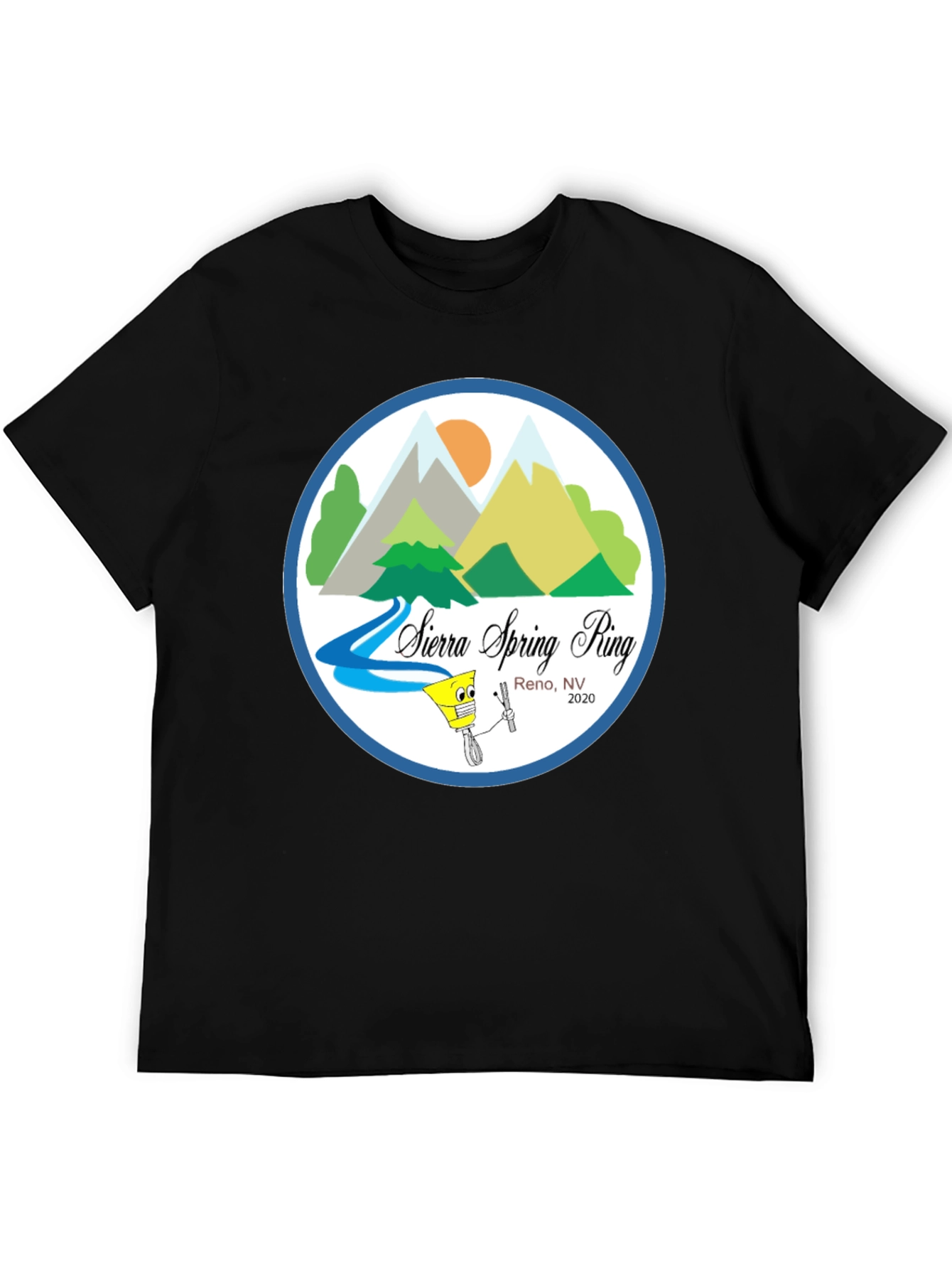 Sierra Spring Ring Reno NV Black T-Shirt