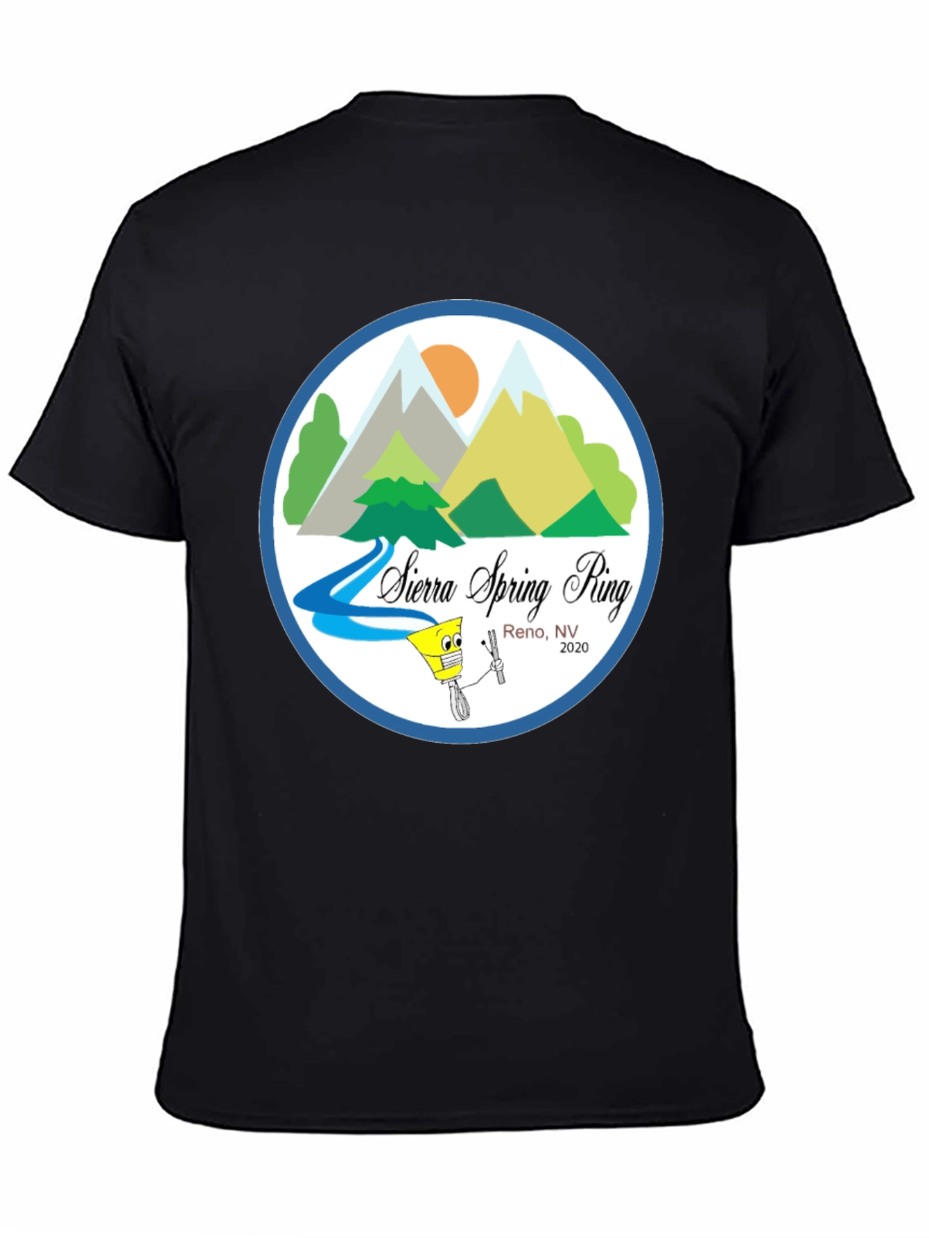 Sierra Spring Ring Reno NV Black T-Shirt