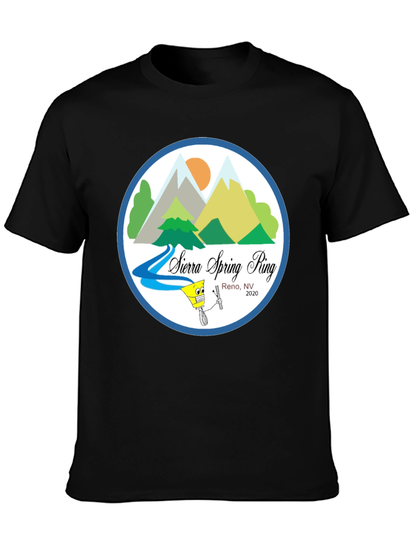 Sierra Spring Ring Reno NV Black T-Shirt