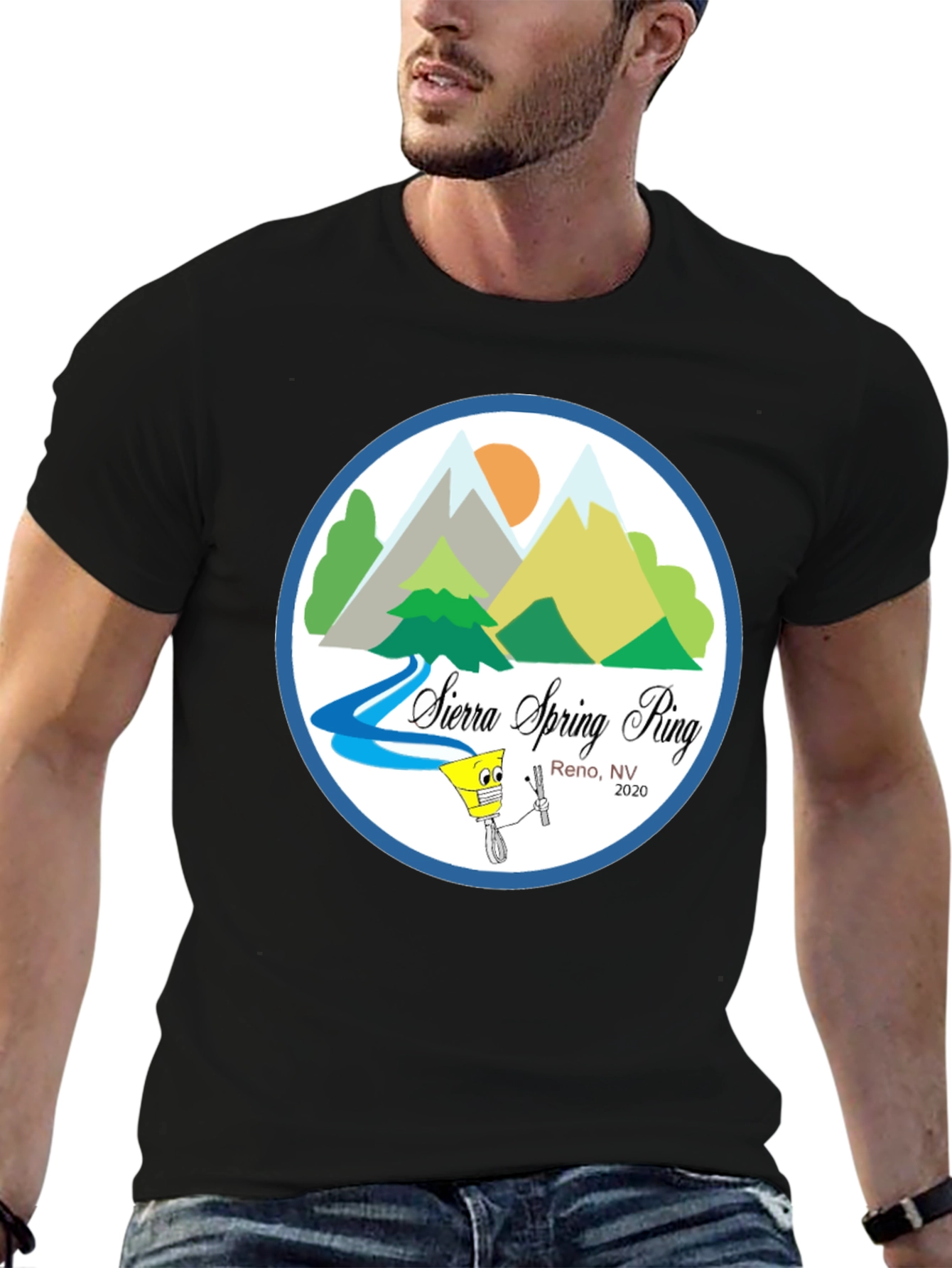 Sierra Spring Ring Reno NV Black T-Shirt
