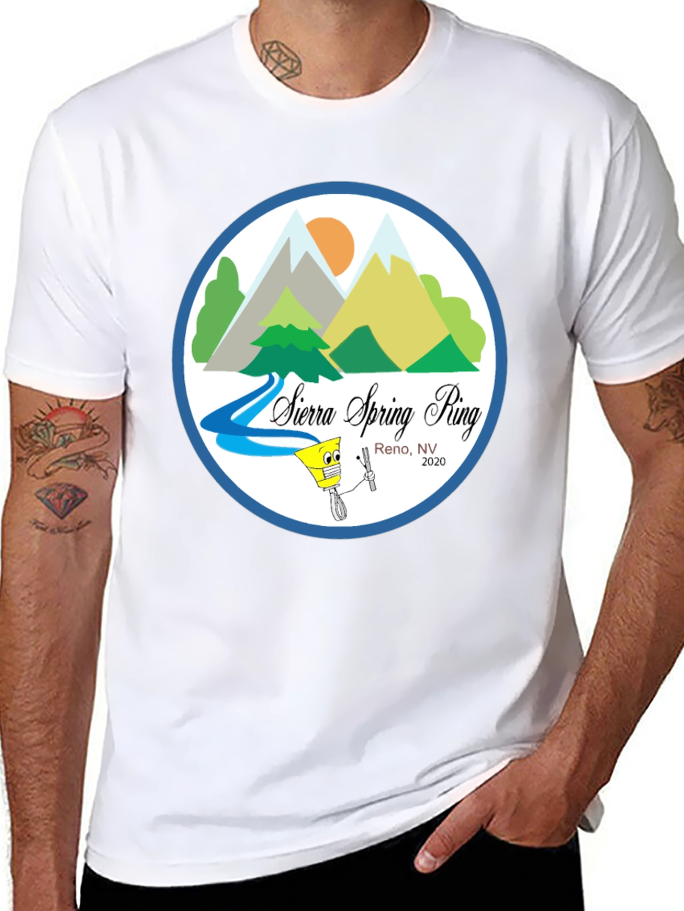 Sierra Spring Ring Reno NV Black T-Shirt