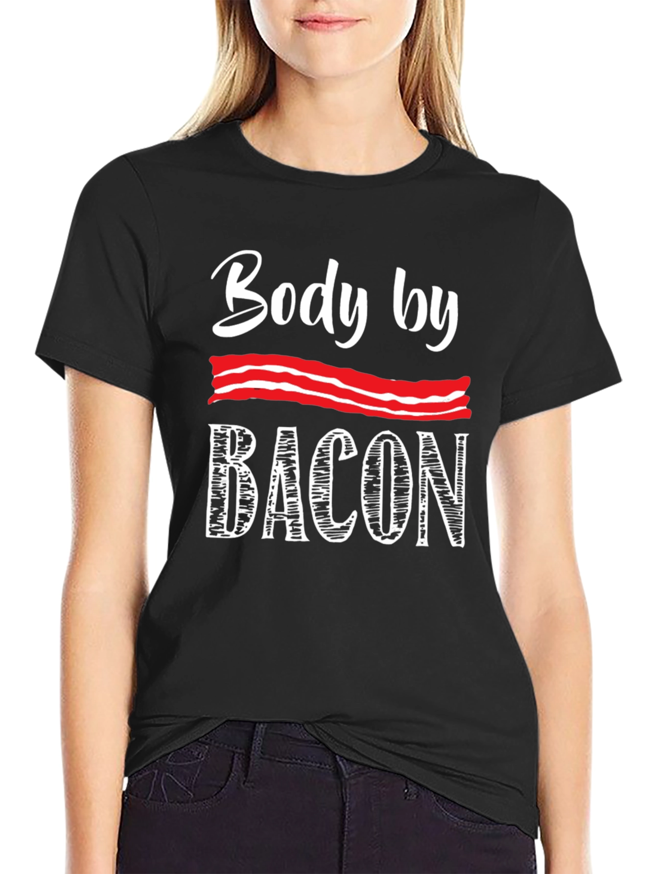 Body by Bacon T-Shirt - Novelty Foodie Tee