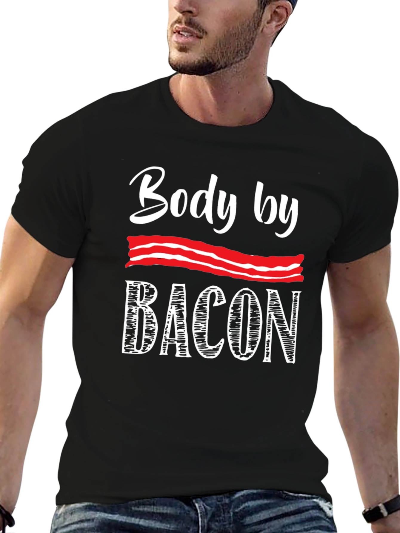 Body by Bacon T-Shirt - Novelty Foodie Tee
