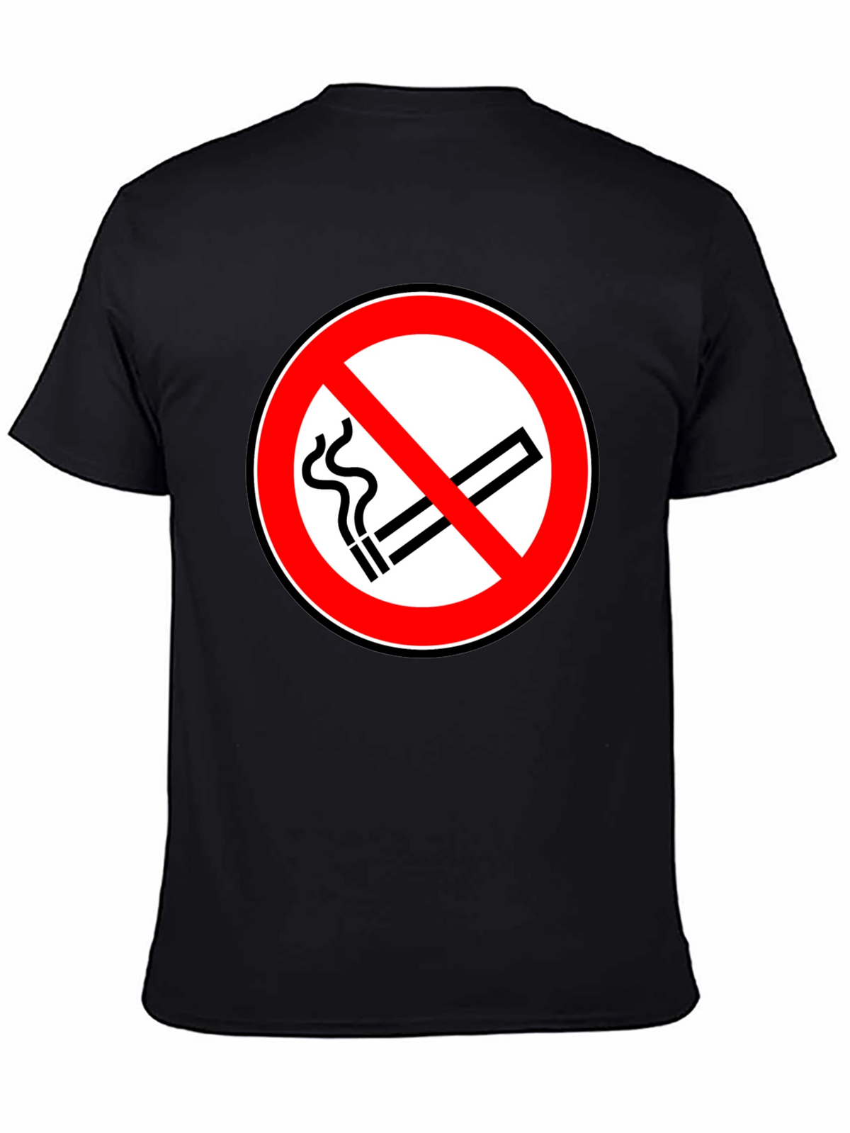 No Smoking Symbol T-Shirt - Black
