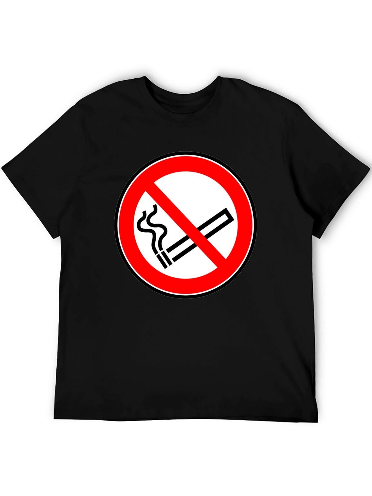 No Smoking Symbol T-Shirt - Black