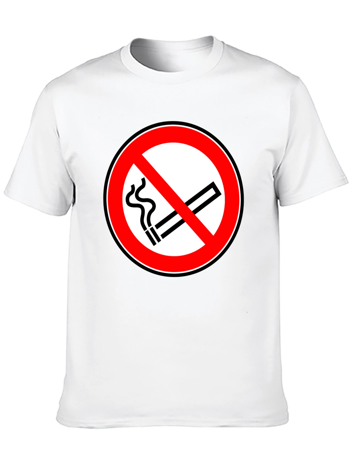 No Smoking Symbol T-Shirt - Black