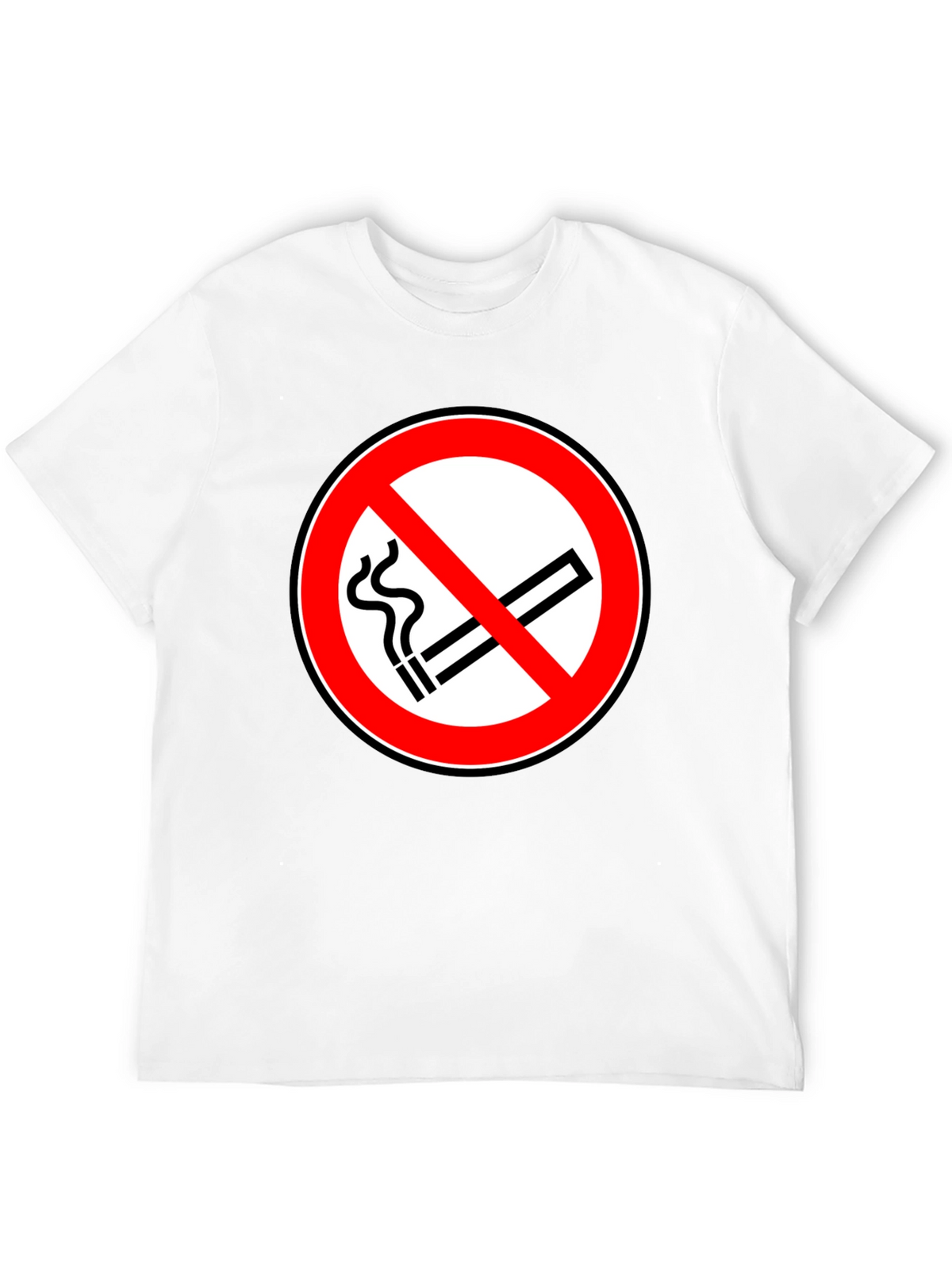 No Smoking Symbol T-Shirt - Black