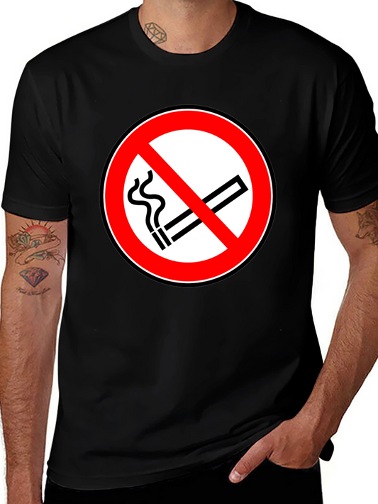 No Smoking Symbol T-Shirt - Black