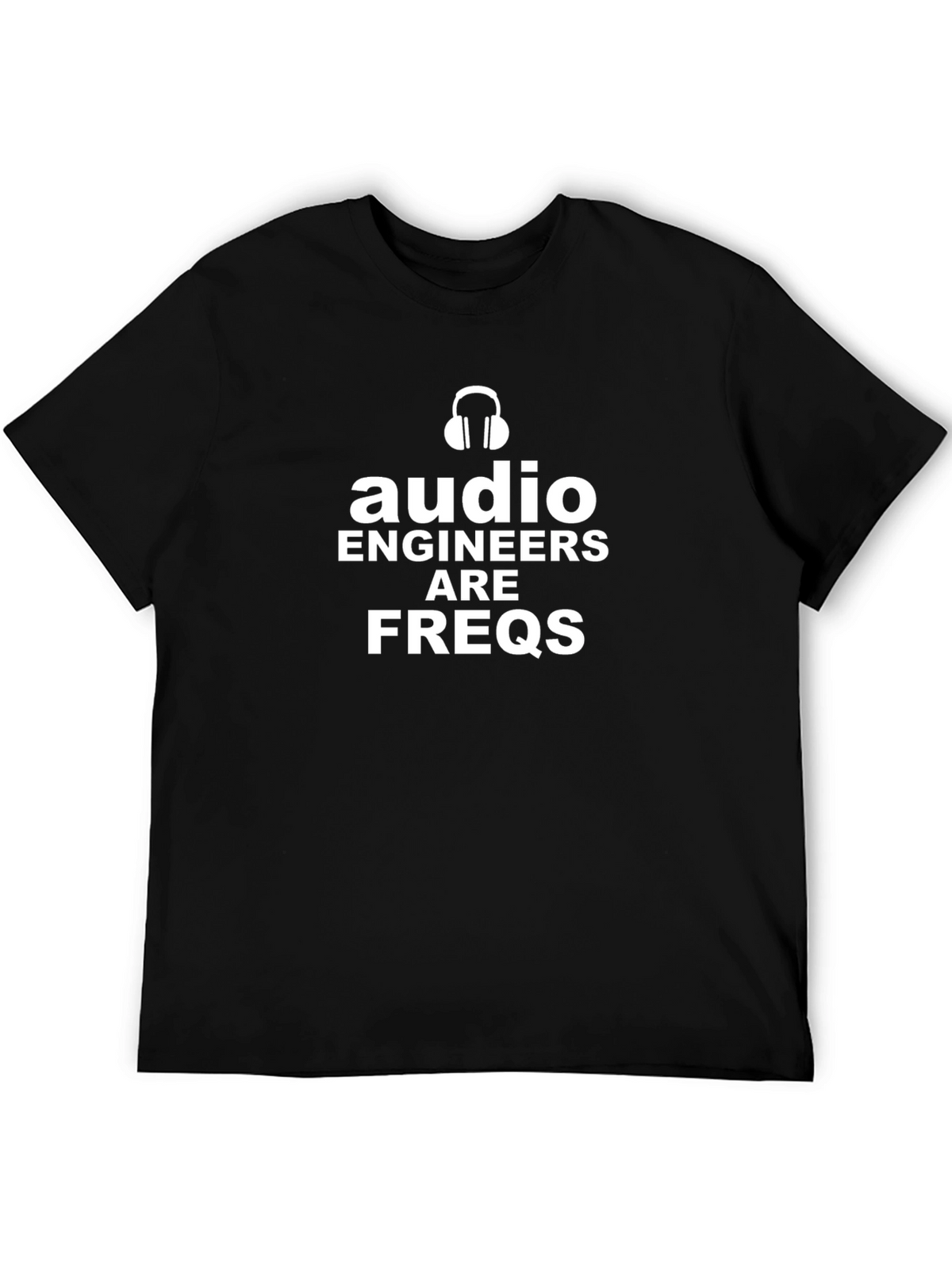 Audio Engineer Freqs Graphic Tee - Black Cotton T-Shirt