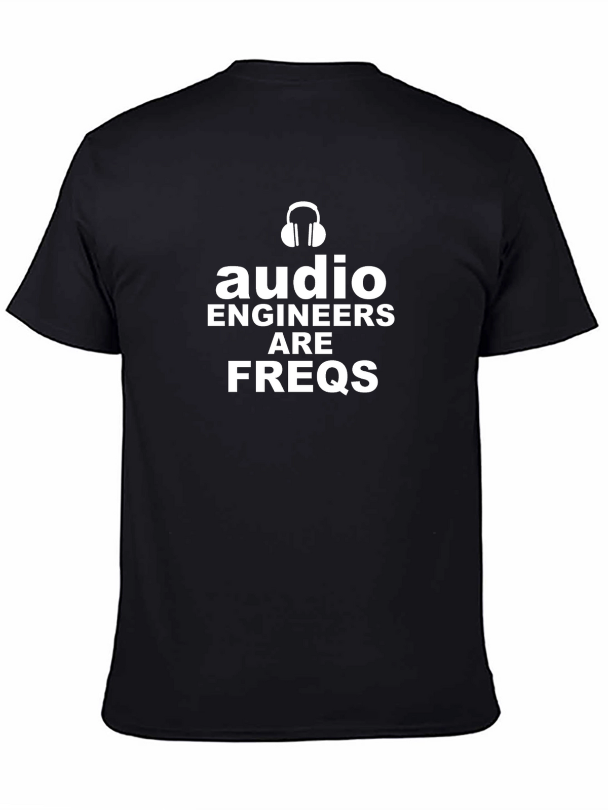 Audio Engineer Freqs Graphic Tee - Black Cotton T-Shirt