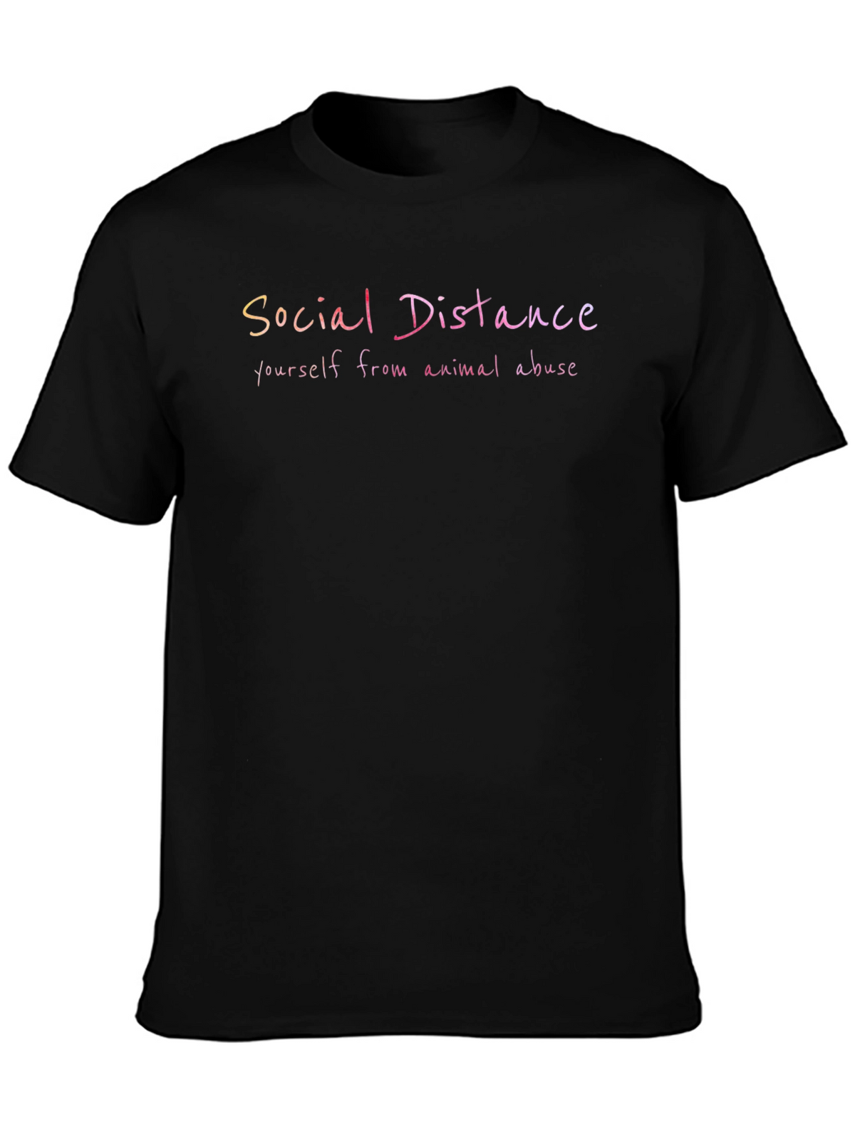 Social Distance Animal Abuse Awareness T-Shirt