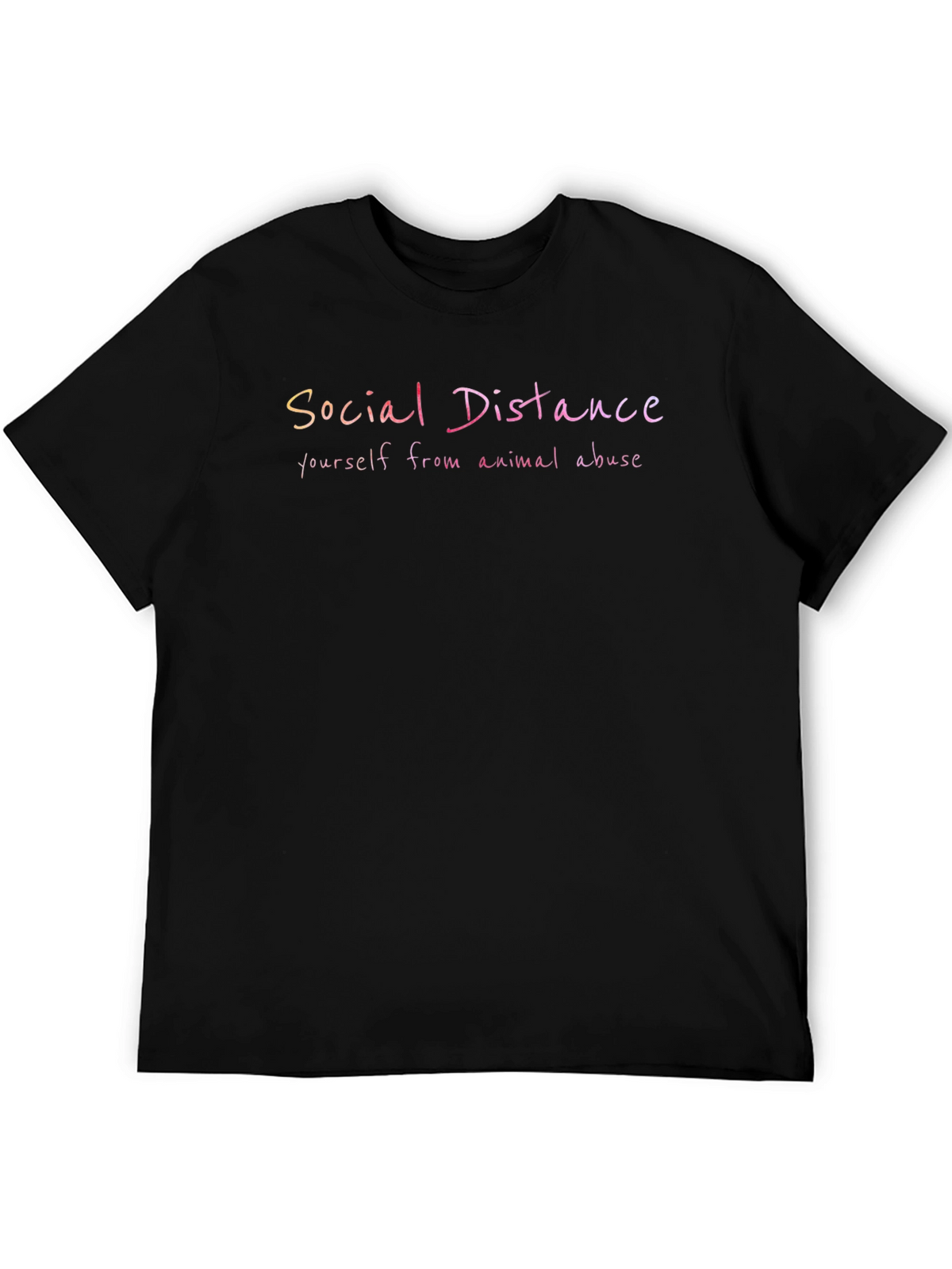 Social Distance Animal Abuse Awareness T-Shirt