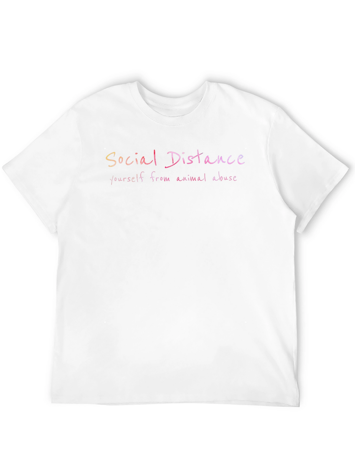 Social Distance Animal Abuse Awareness T-Shirt