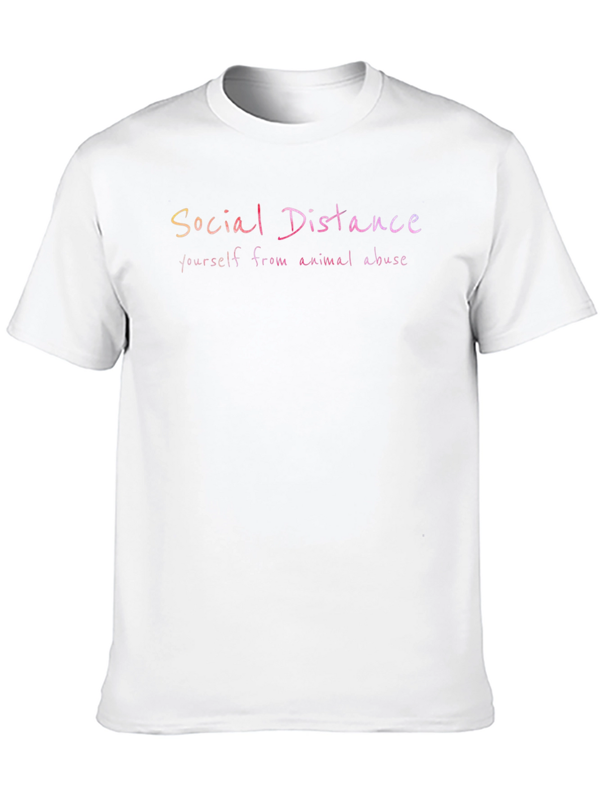 Social Distance Animal Abuse Awareness T-Shirt