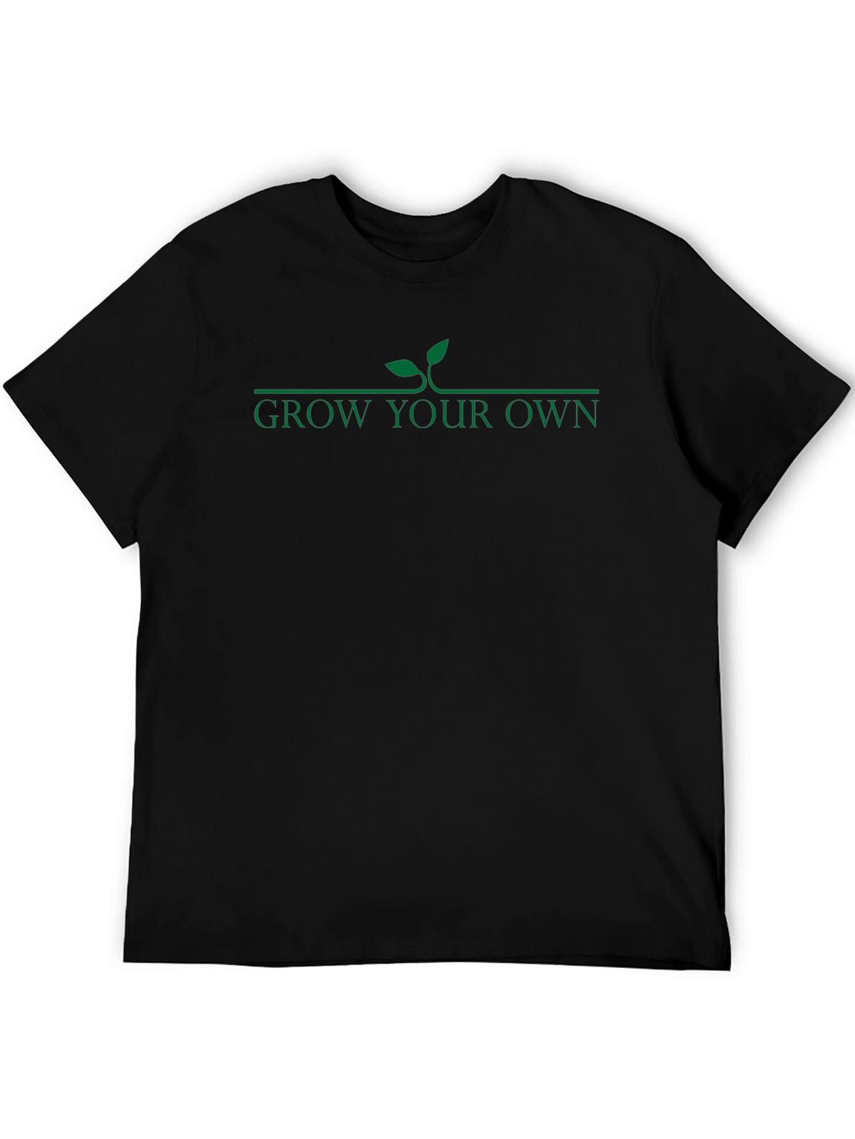 Grow Your Own Black Cotton T-Shirt