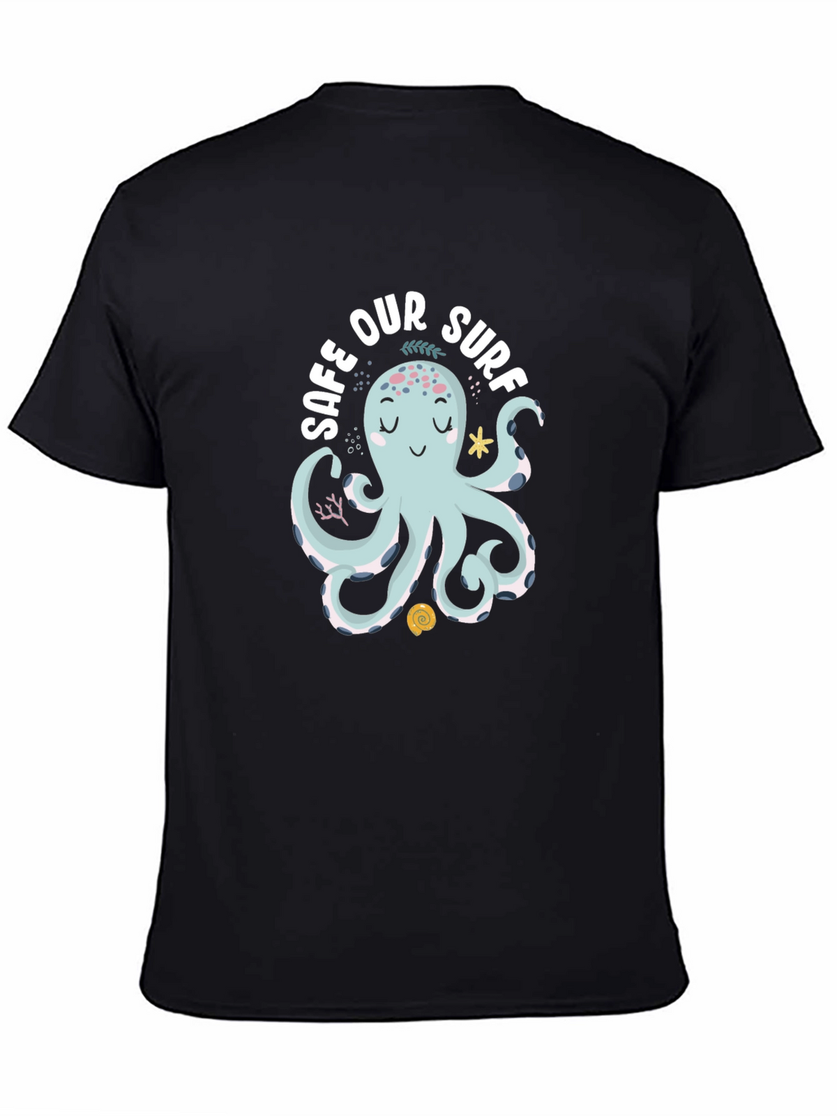 Safe Our Surf Octopus Graphic Tee - Black