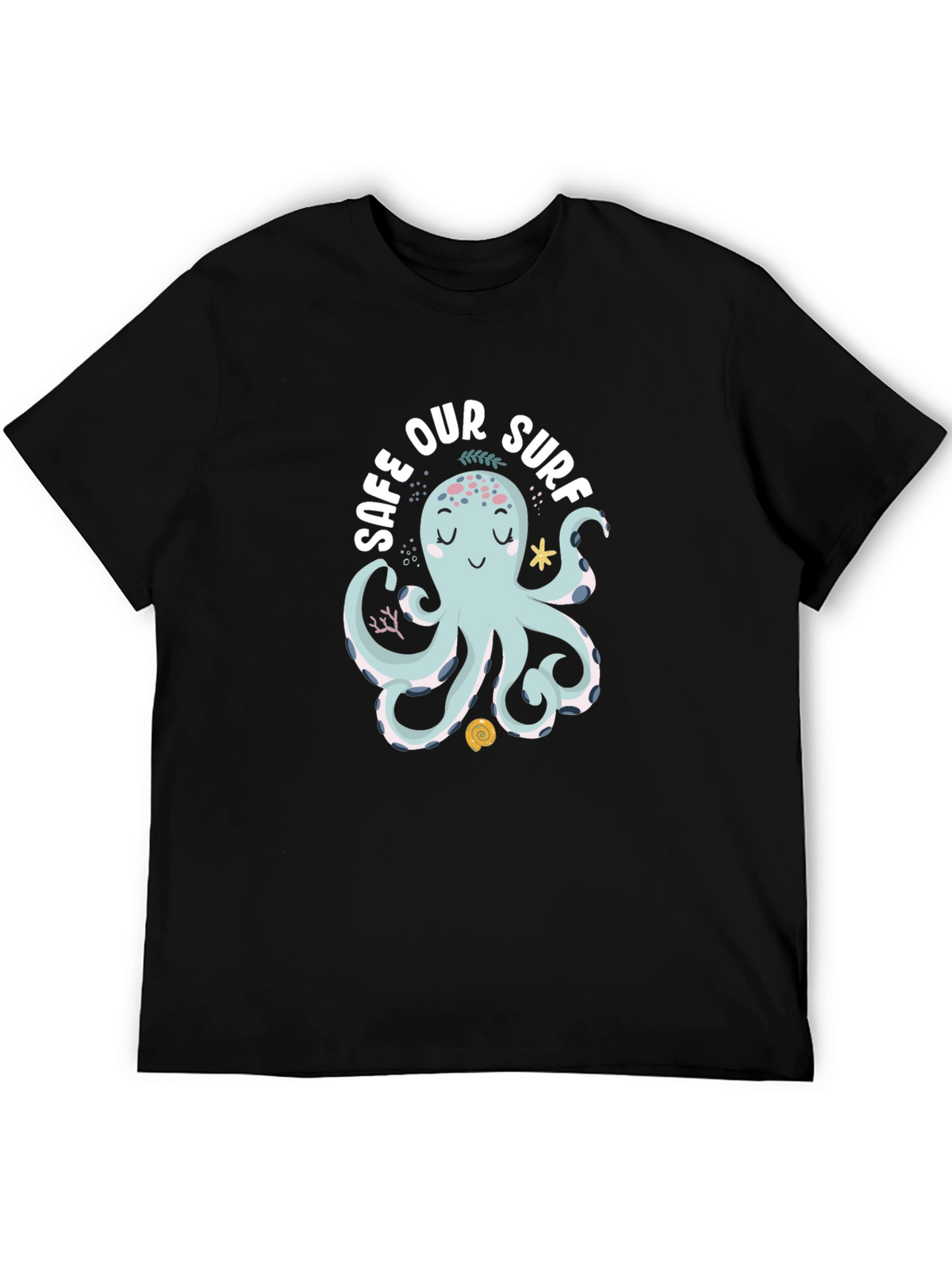 Safe Our Surf Octopus Graphic Tee - Black