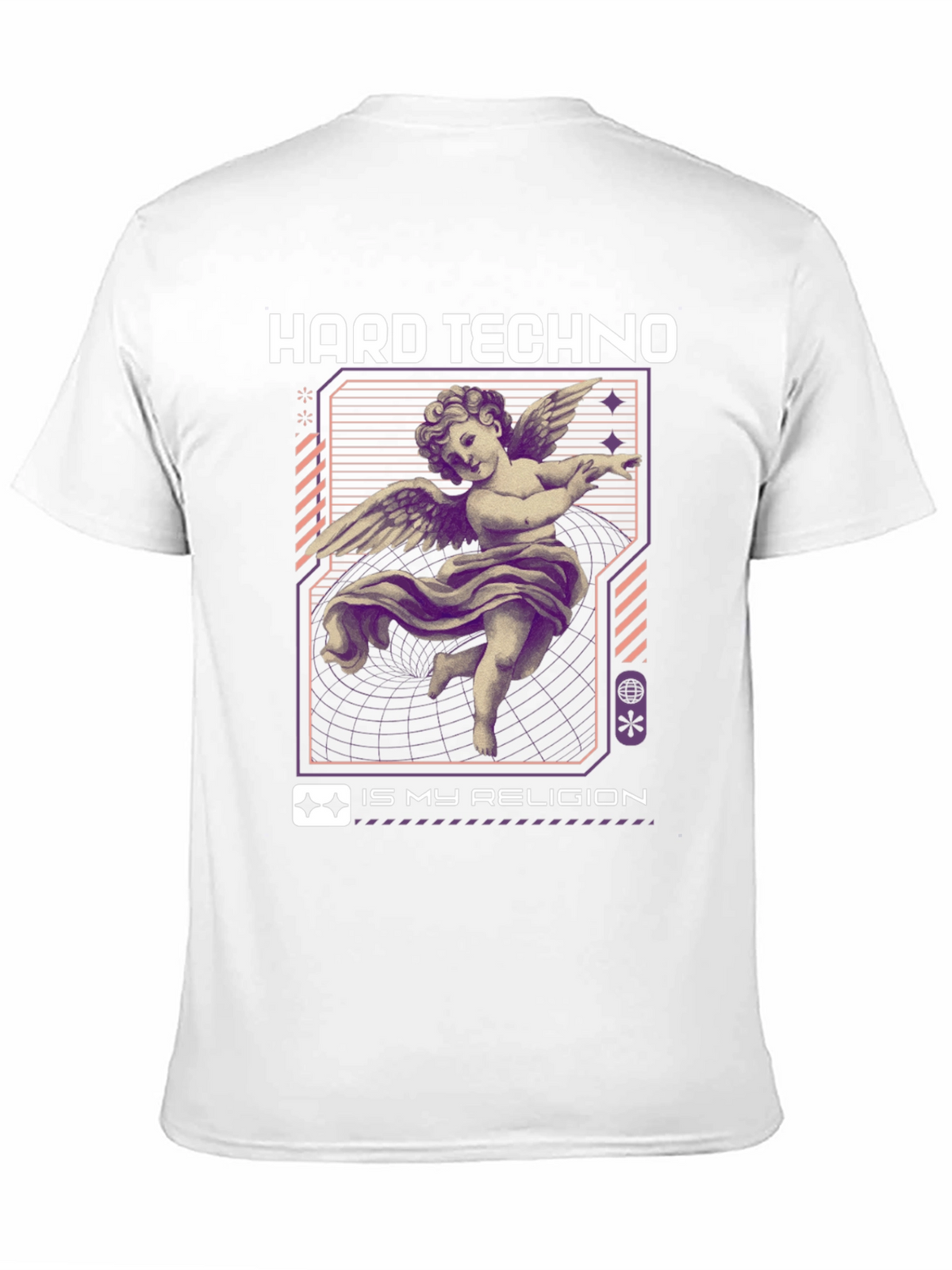 Hard Techno Angel T-Shirt - Unique Graphic Tee