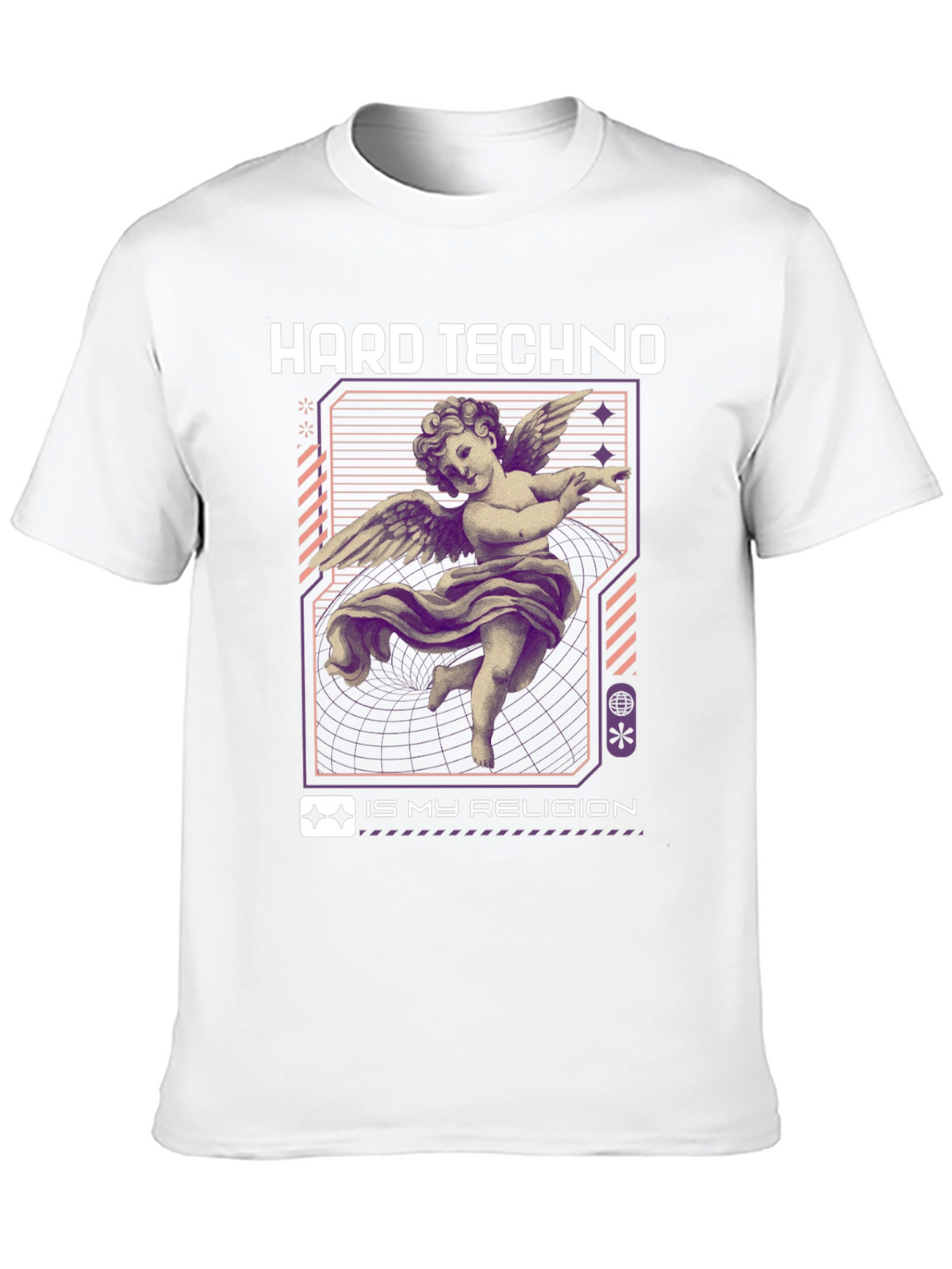 Hard Techno Angel T-Shirt - Unique Graphic Tee