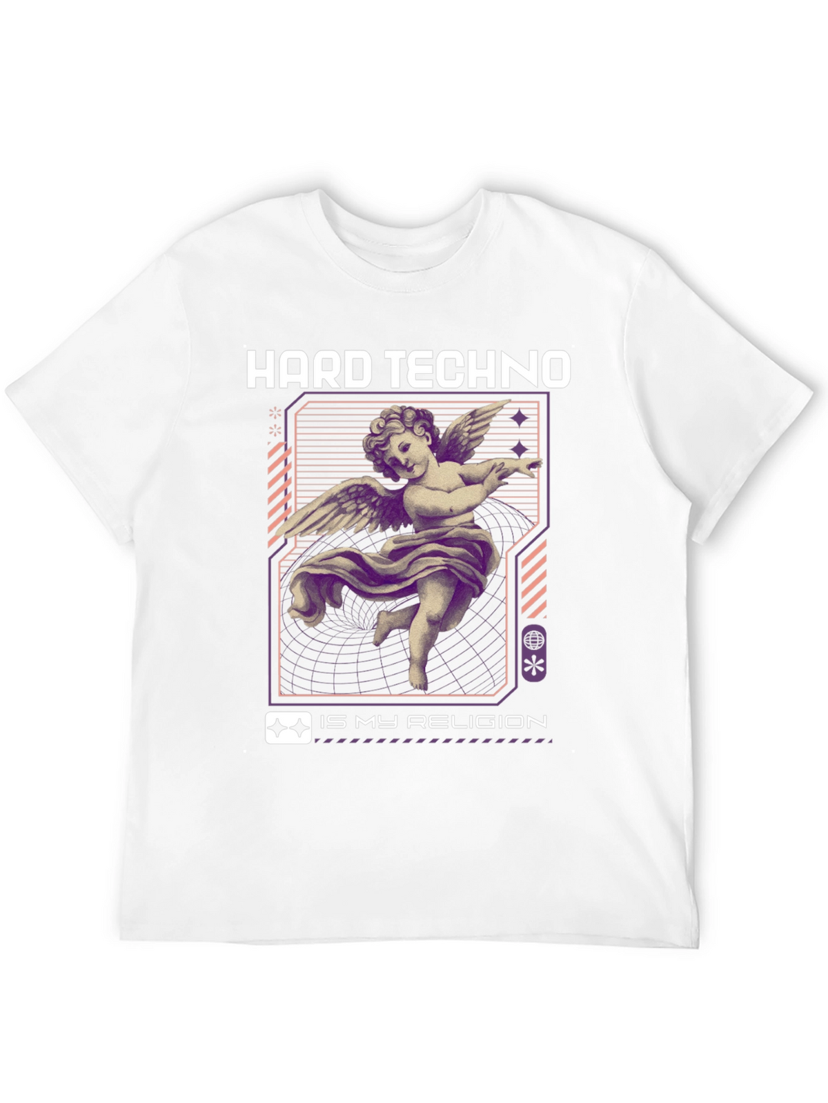 Hard Techno Angel T-Shirt - Unique Graphic Tee