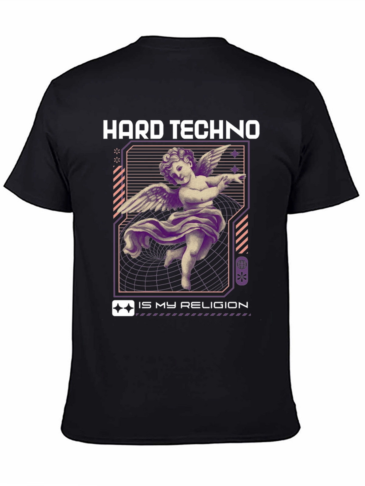 Hard Techno Angel T-Shirt - Unique Graphic Tee