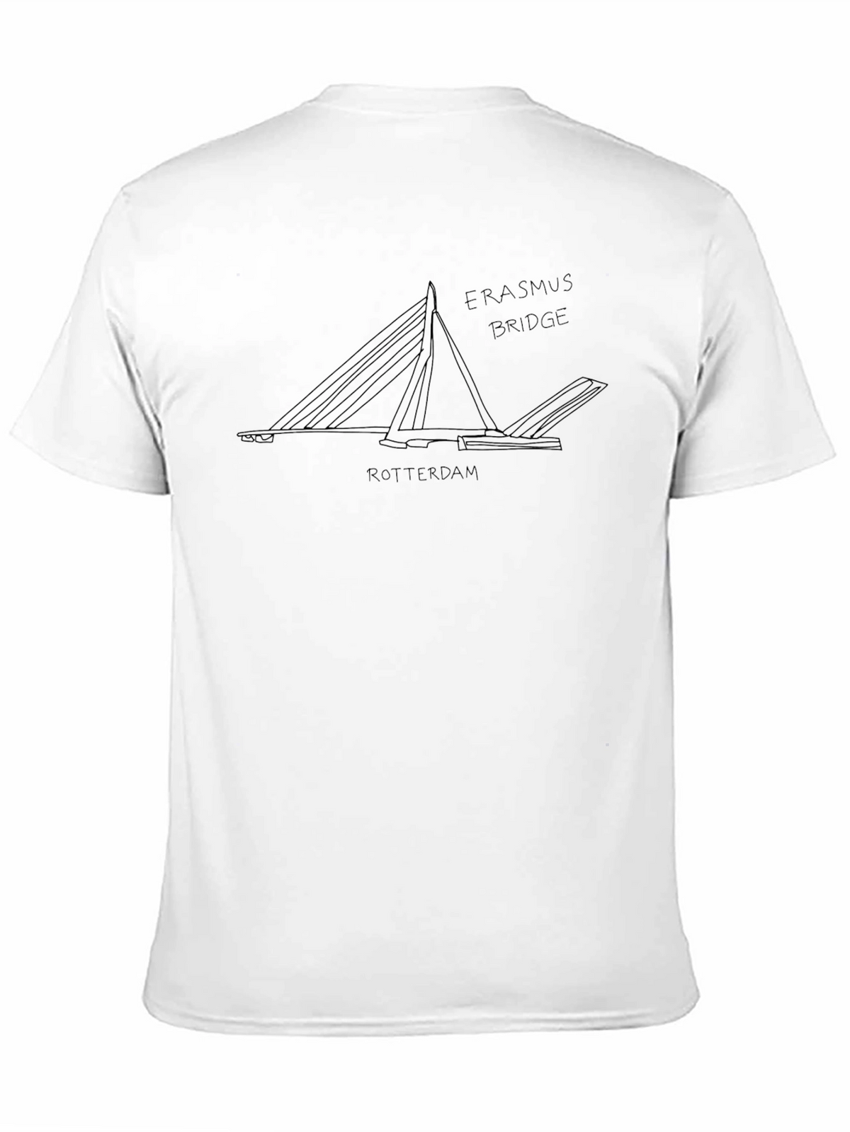 Erasmus Bridge Rotterdam Black T-Shirt